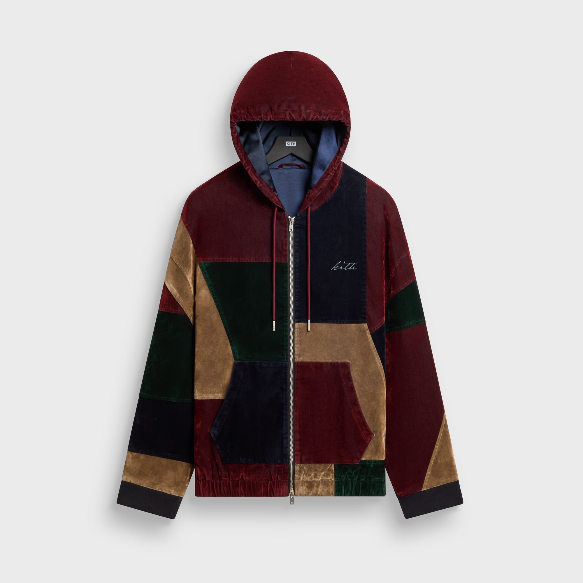 Kith Patchwork Flocked Denim Nyx Hooded Jacket - Essence – Kith Japan