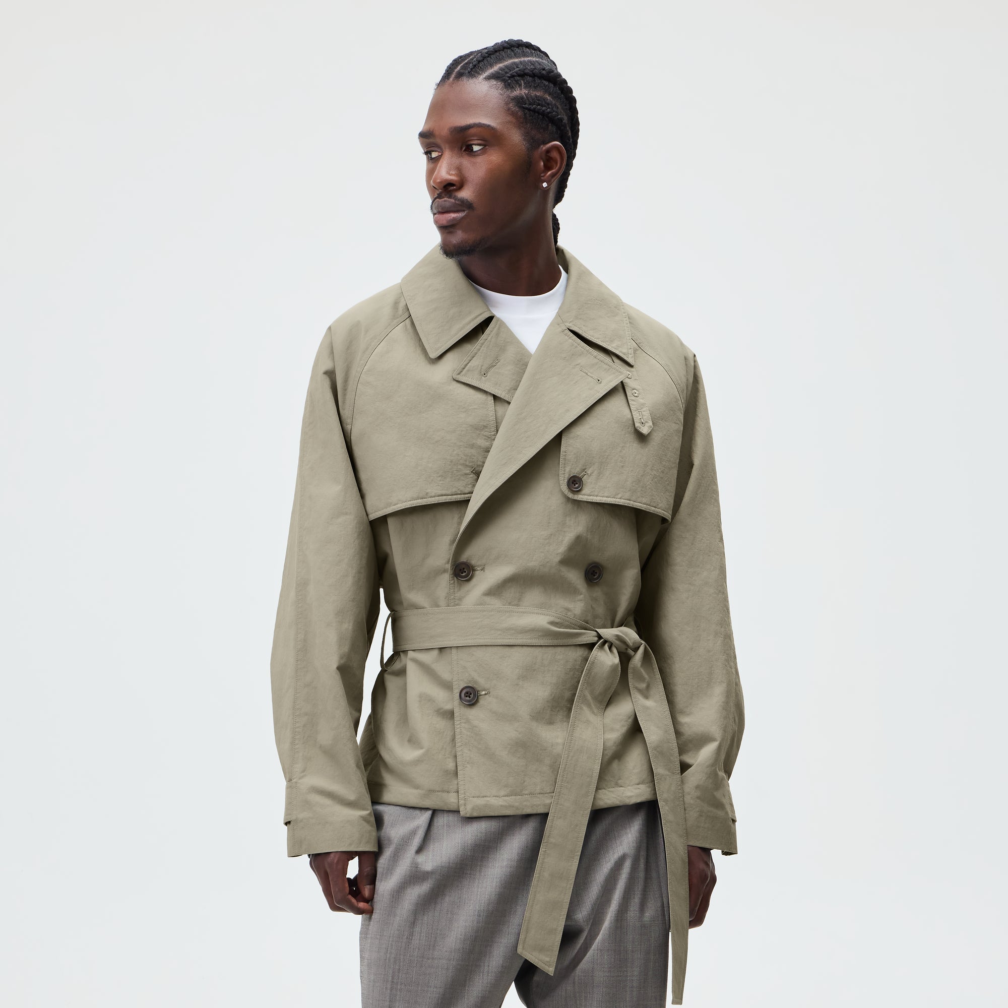kith ノーカラーベージュジャケット Mサイズ kith ノーカラーベージュ