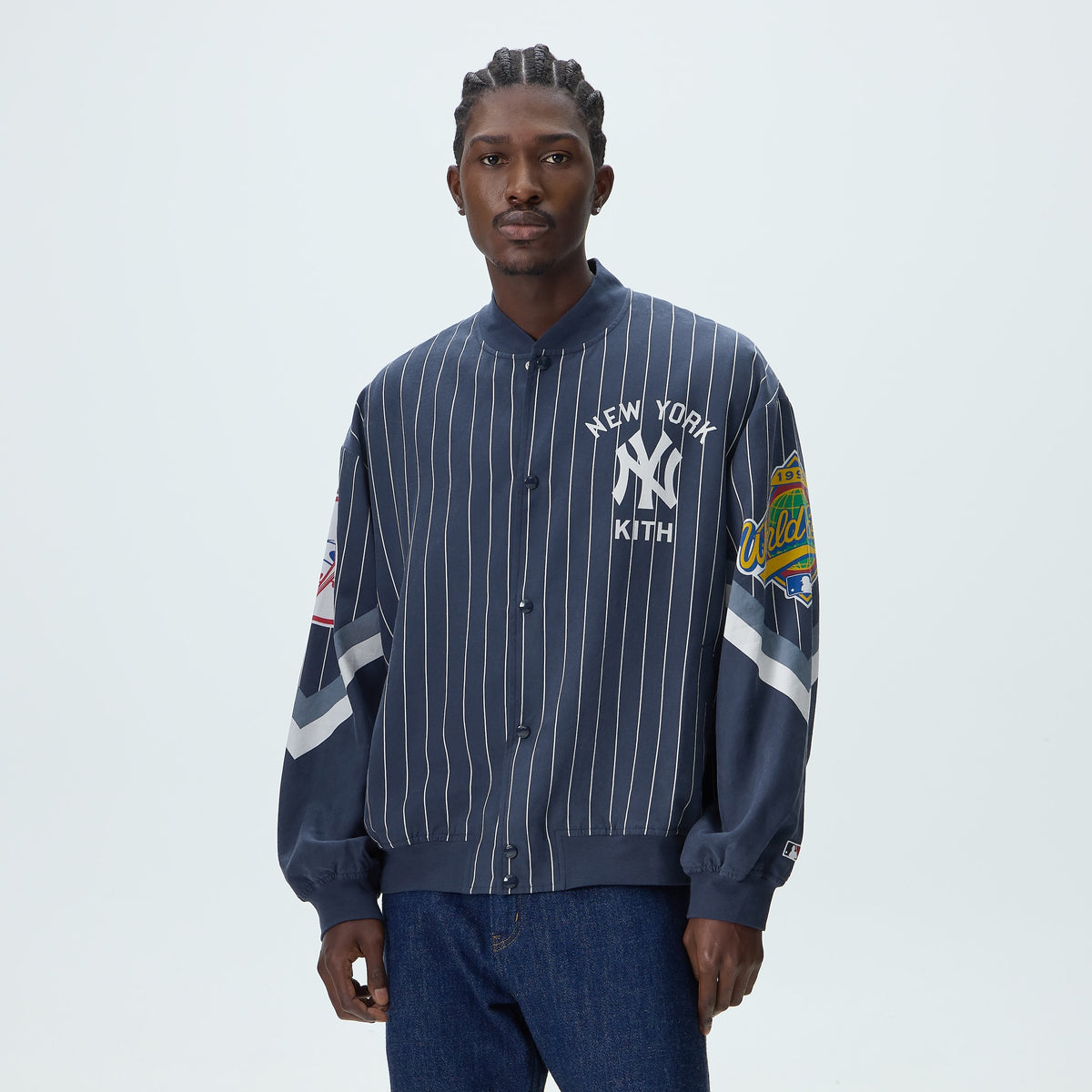 Kith for the New York Yankees Cupro Ferris Jacket - Nocturnal