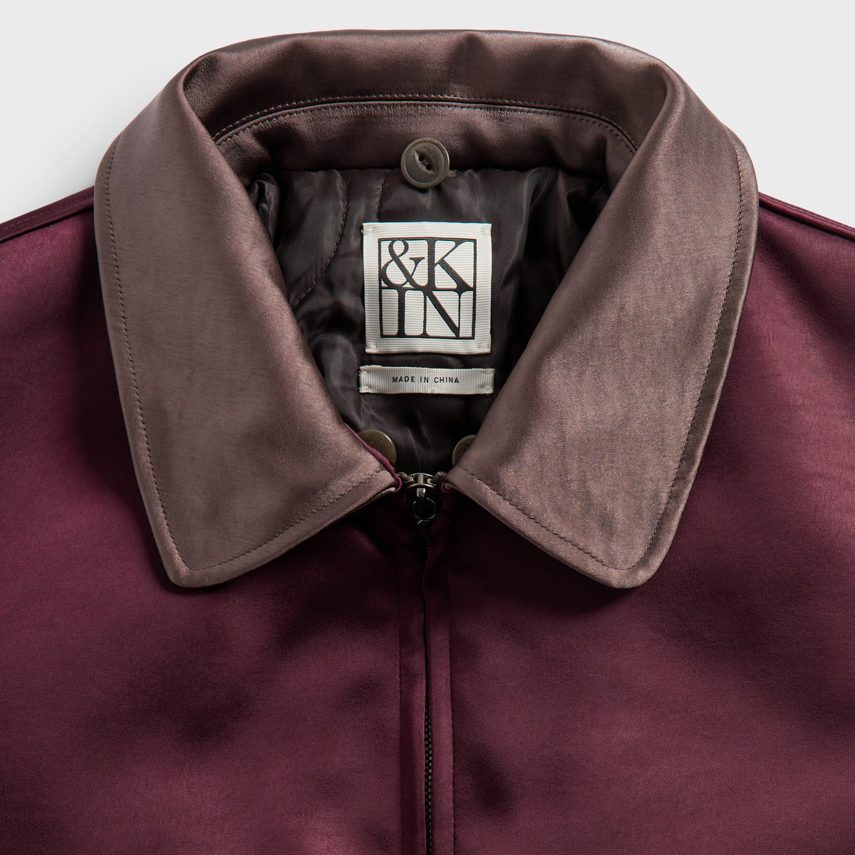 &Kin Bonded Satin Dax Bomber Jacket - Essence