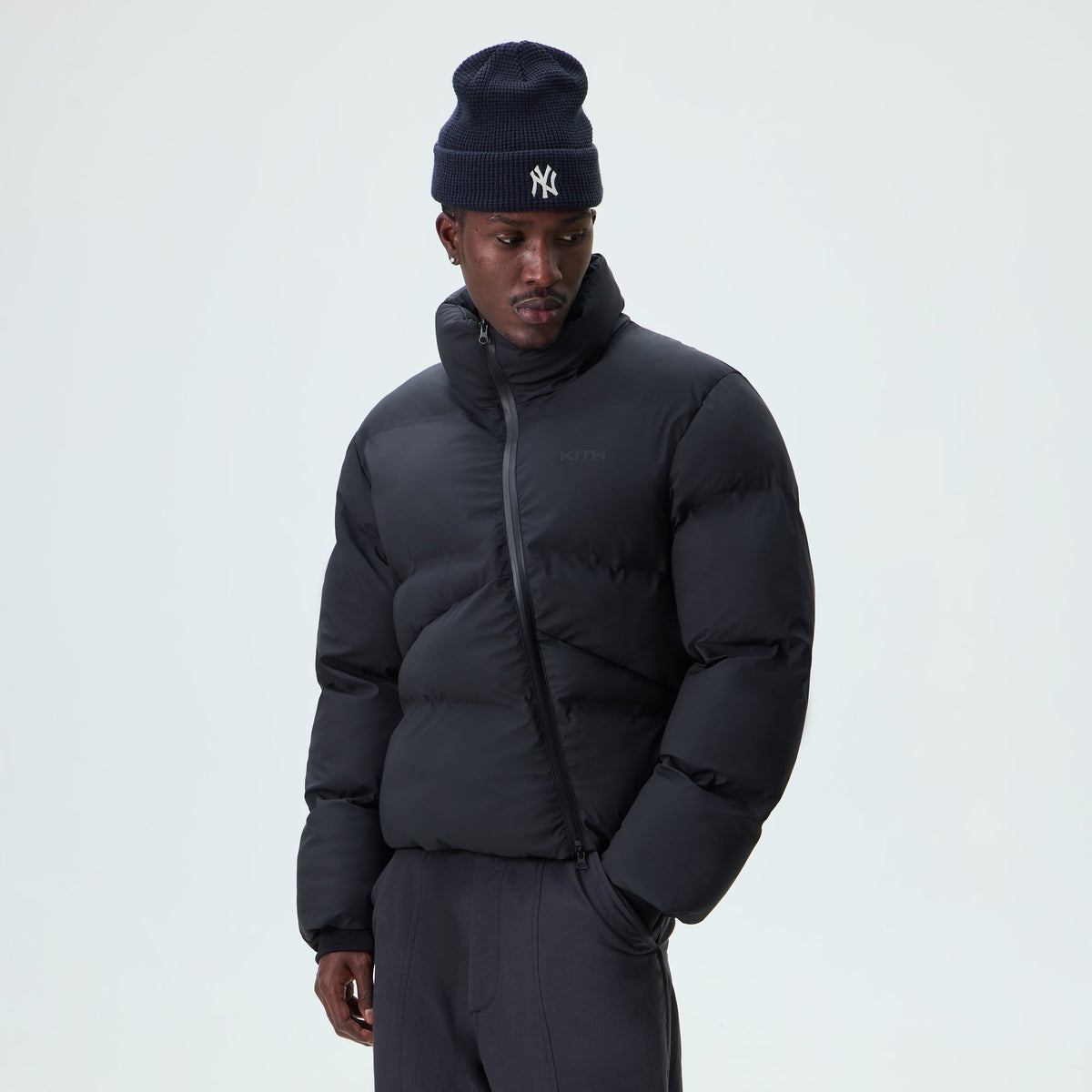 Kith Stretch Polyester Filmore Puffer - Black