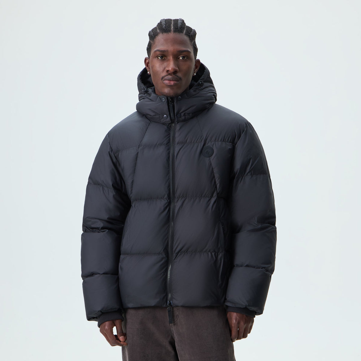 Kith Matte Stretch Taffeta Midi Puffer - Black