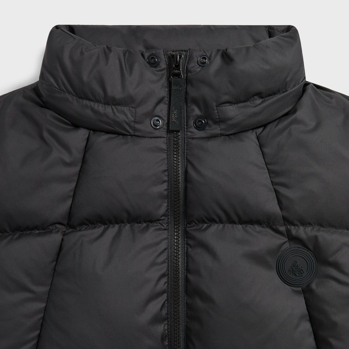 Kith Matte Stretch Taffeta Midi Puffer - Black