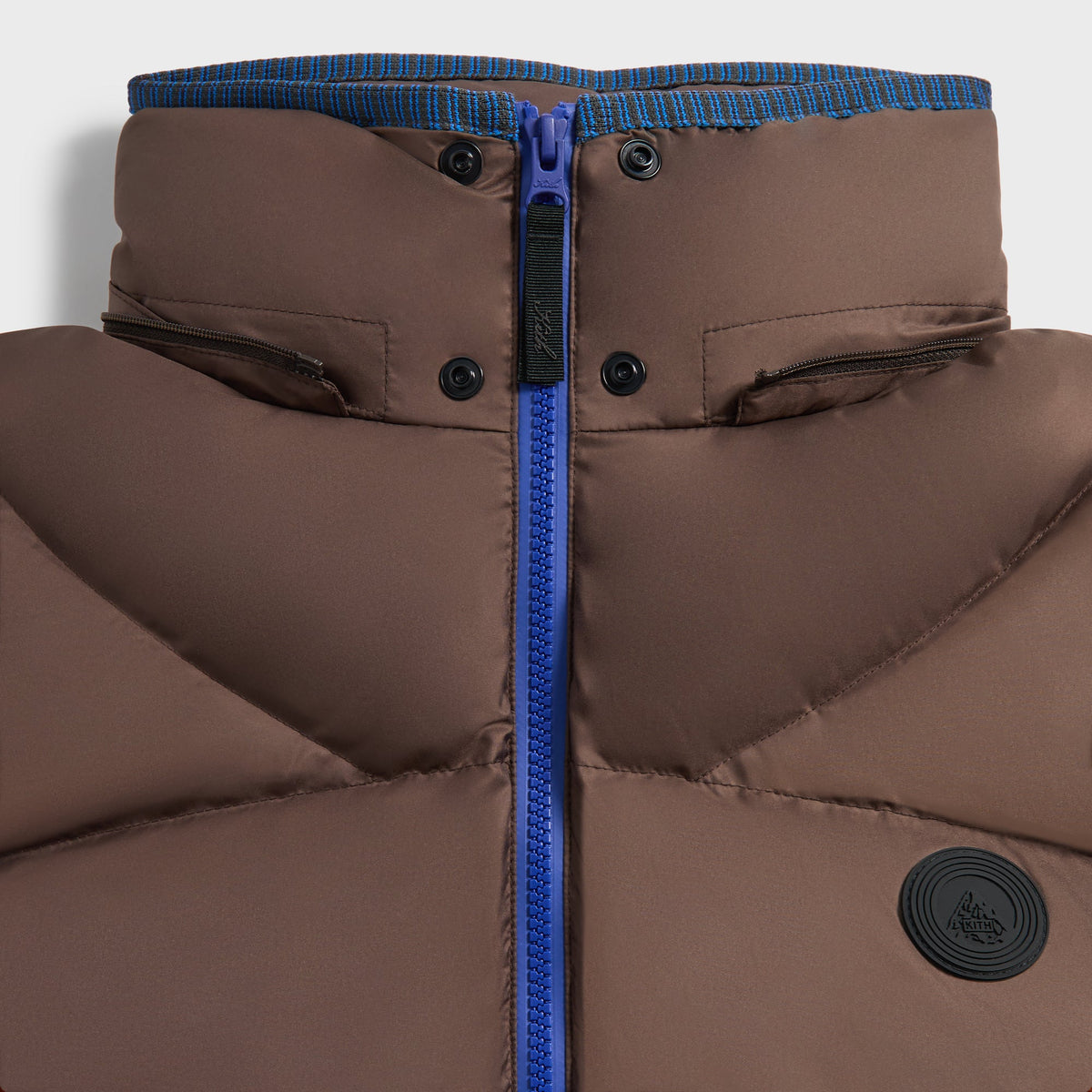 Kith Matte Stretch Taffeta Corey Puffer Vest - Cacao