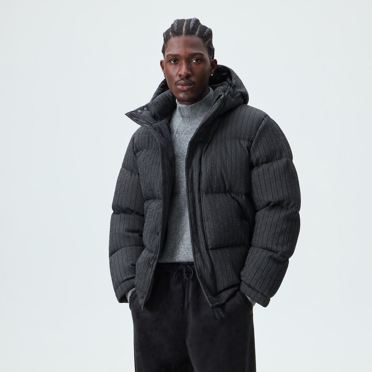 Kith Pleated Tech Maverick Puffer -  Black