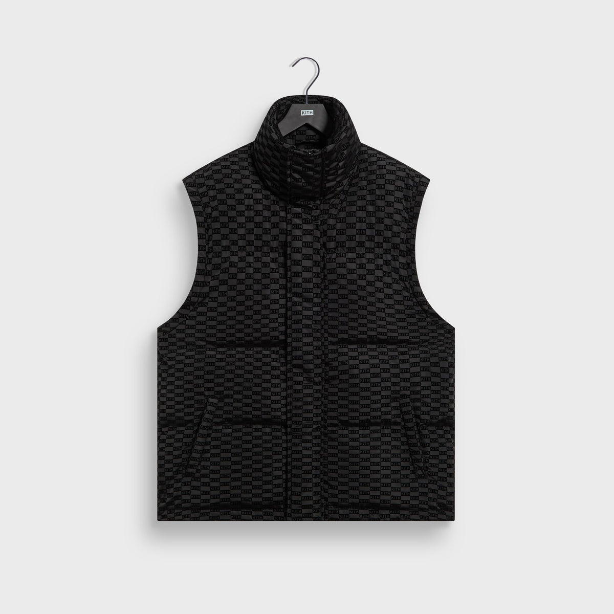 Kith Flocked Monogram Westley Convertible Puffer - Black