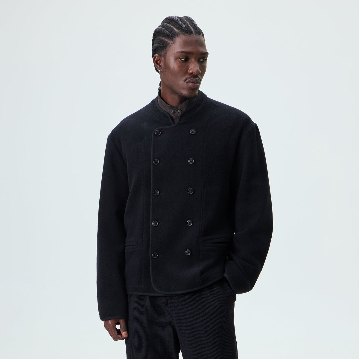 &Kin Wool Cashmere Bowie Jacket - Black