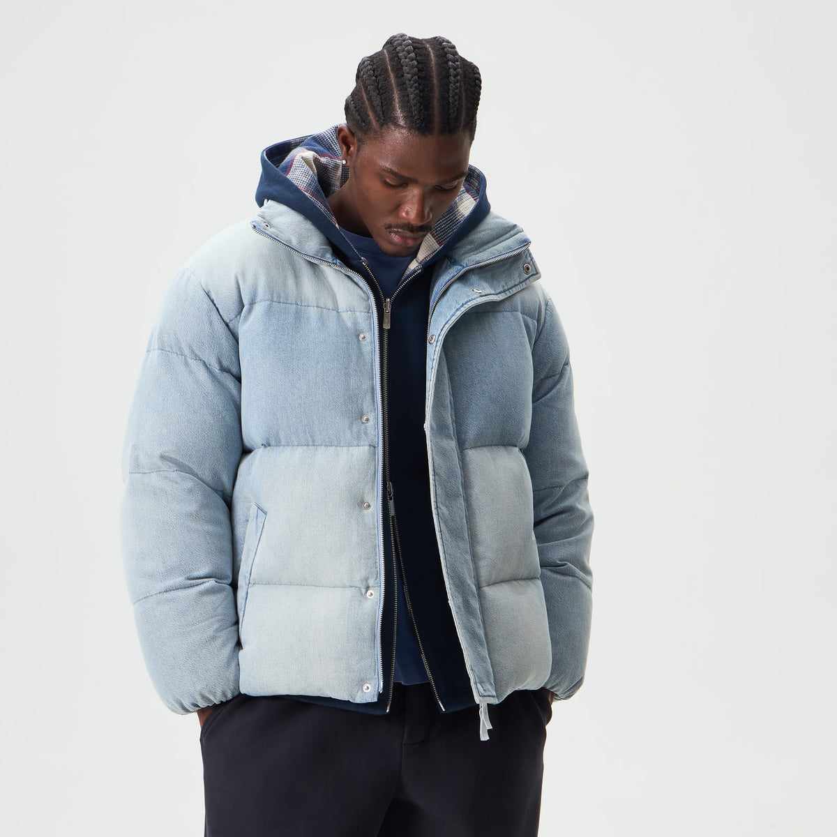 Kith Denim Maverick Puffer - Light Indigo
