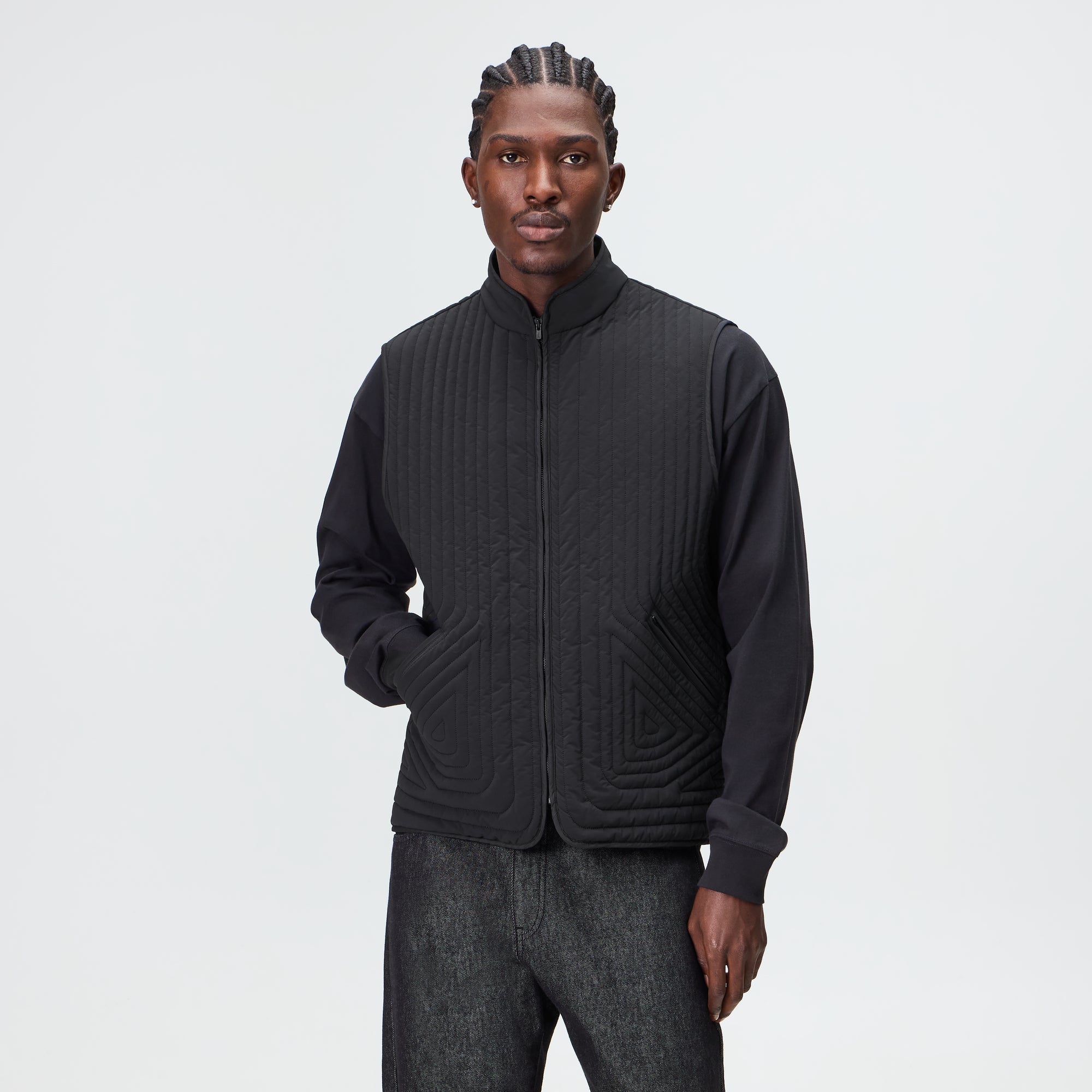 Kith Quilted Nylon Lorenzo Vest - Black – Kith Japan
