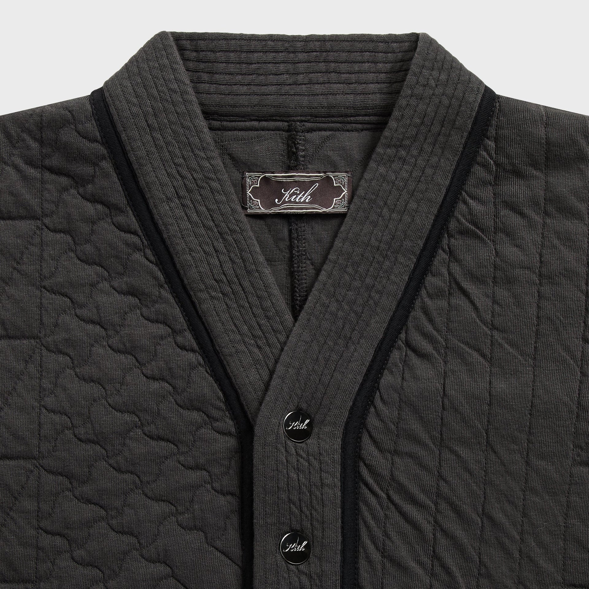 Kith Quilted Interlock Denis Pullover - Carbon