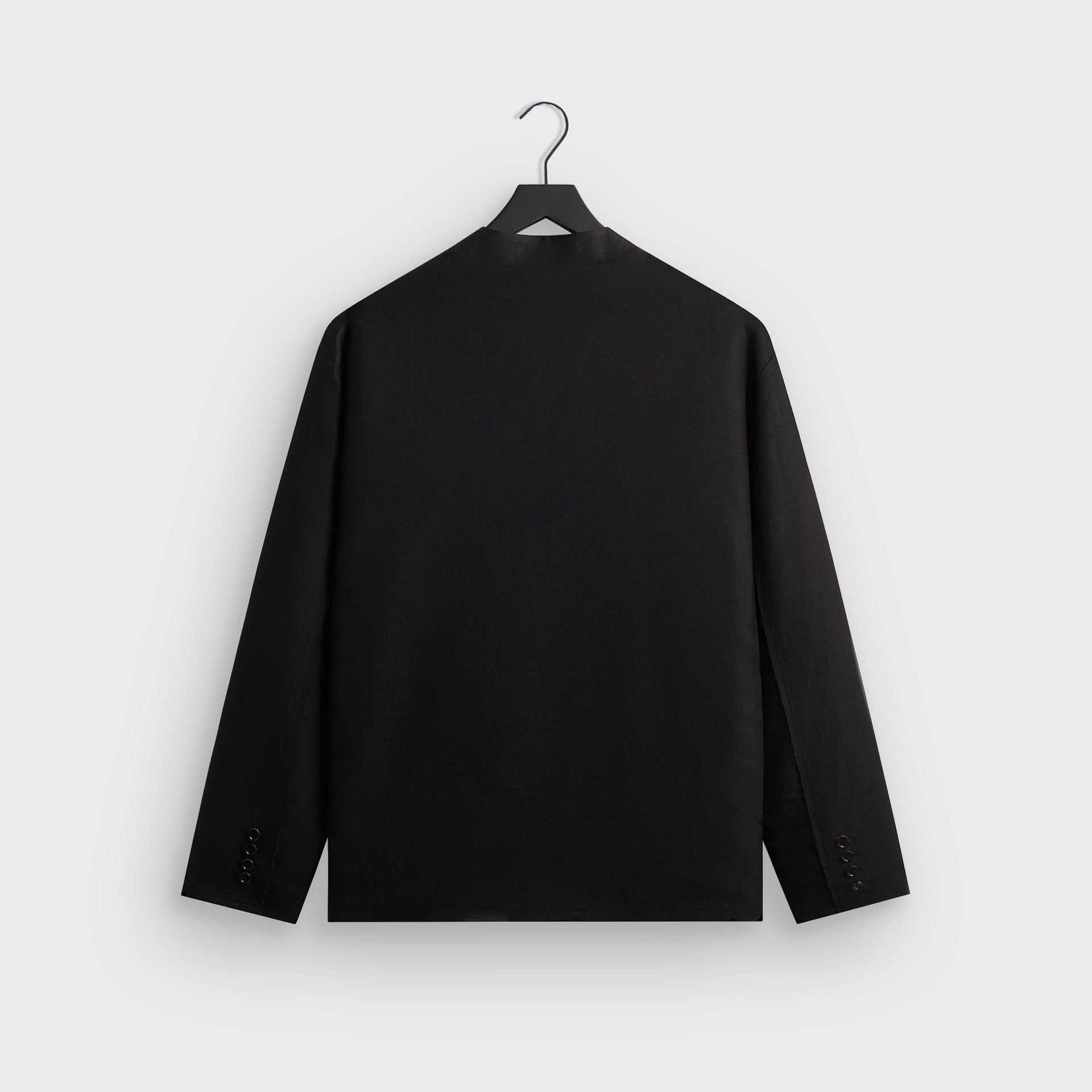 &Kin Long Sleeve Linen Rayon Twill Mathis Shirt - Black - PH