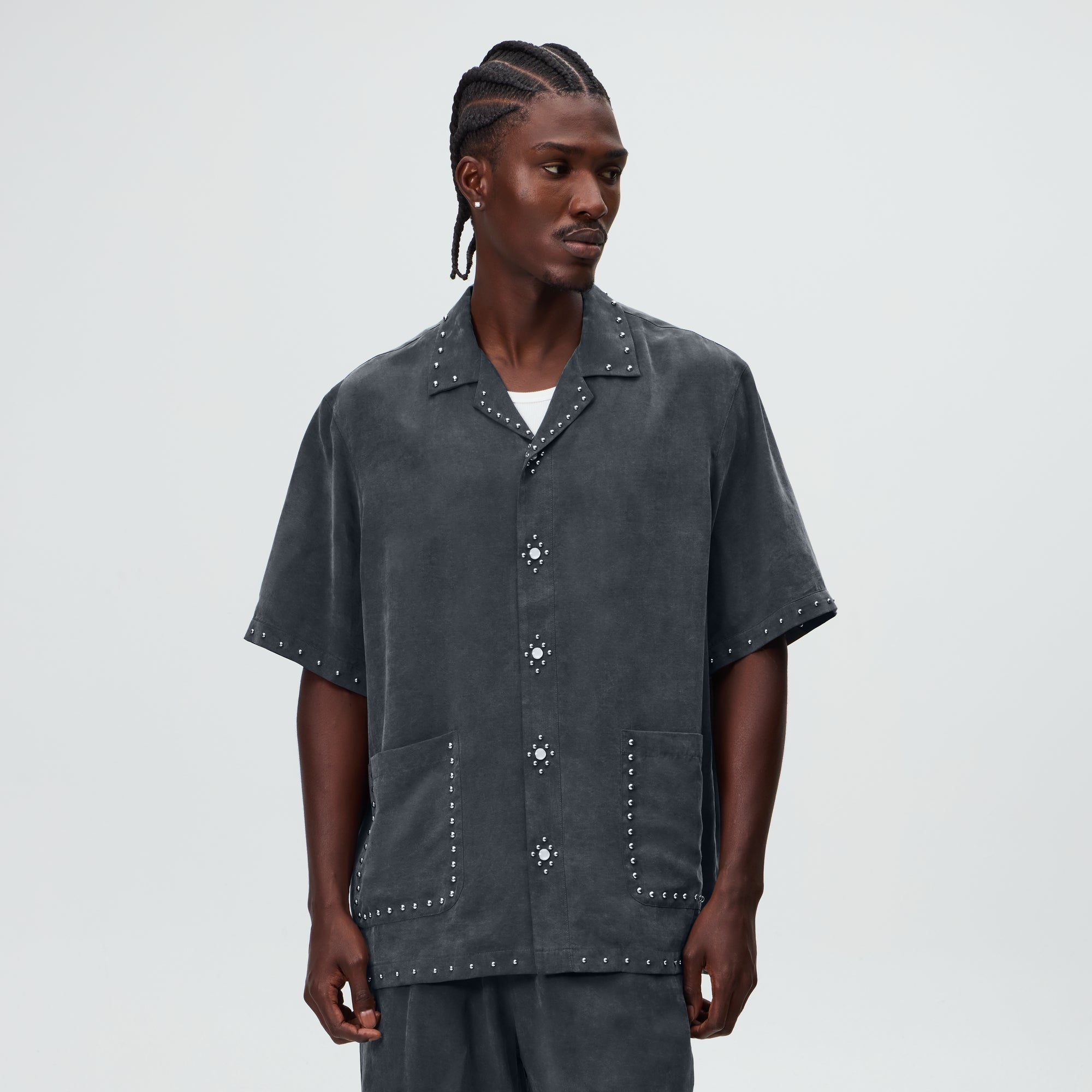 r*y様 Sorm'86 PDS リネンシャツ &Kin Studded Cupro Linen Sawyer Shirt - Somber - PH – Kith Japan