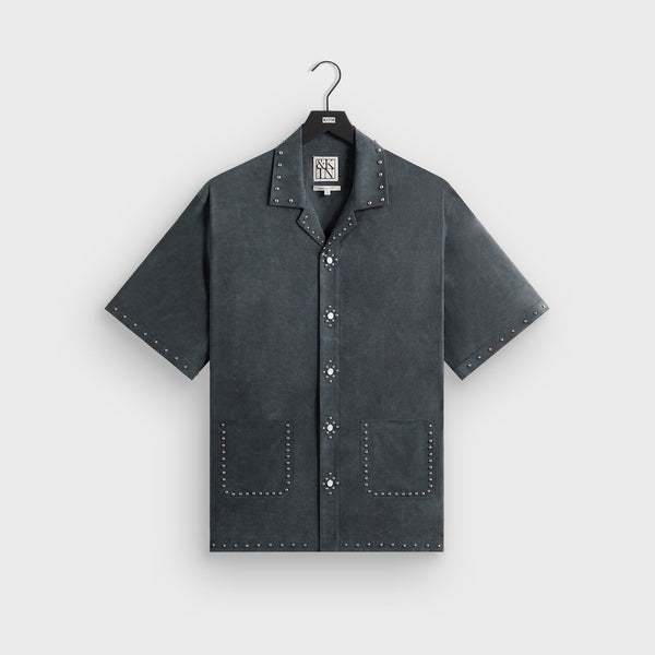 &Kin Studded Cupro Linen Sawyer Shirt - Somber – Kith Japan