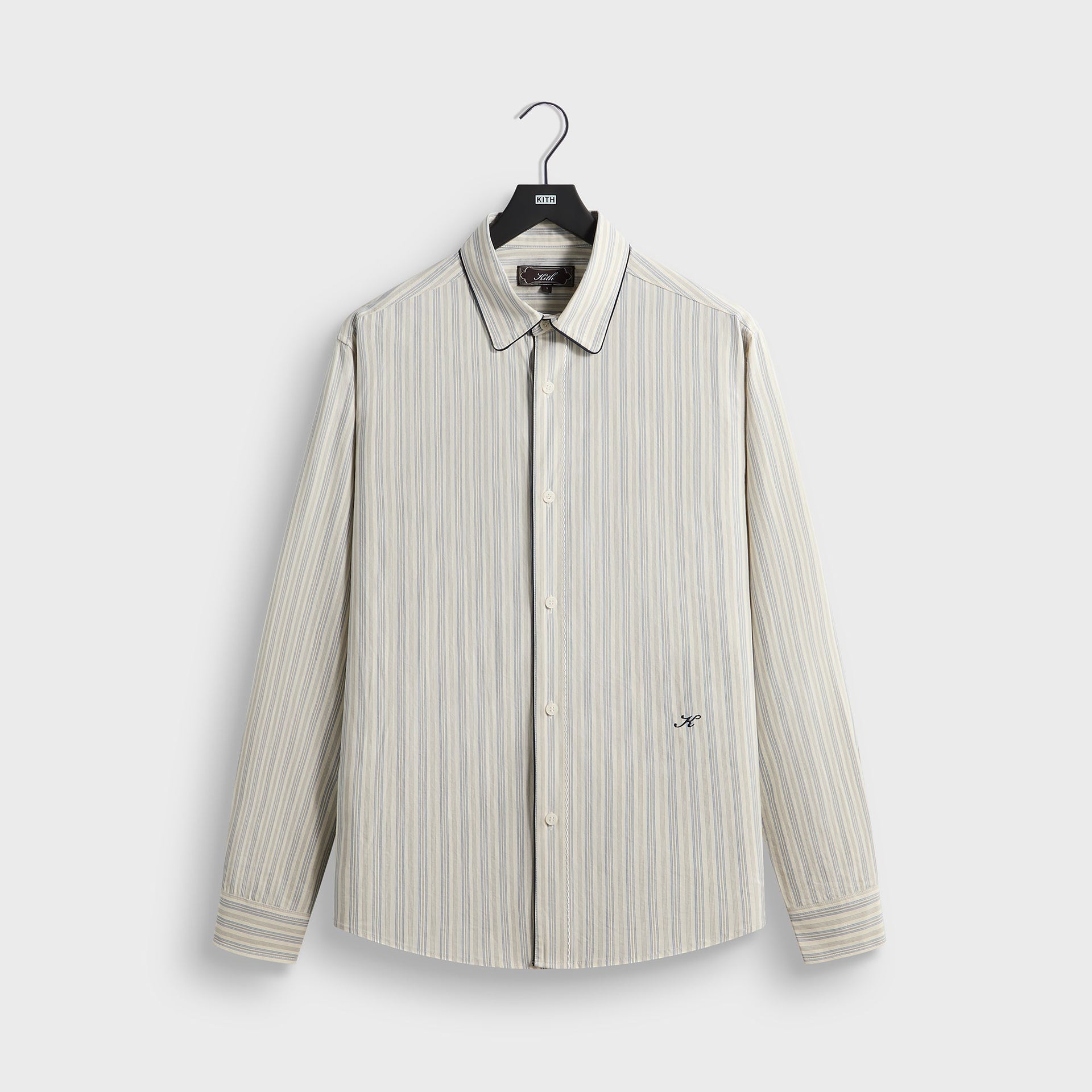 Kith Striped Poplin Georgie Shirt - Sandrift