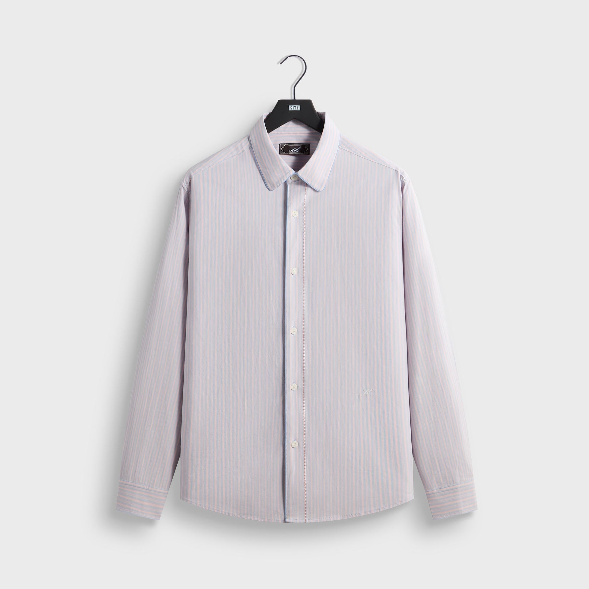 Kith Striped Poplin Georgie Shirt - Hydrangea