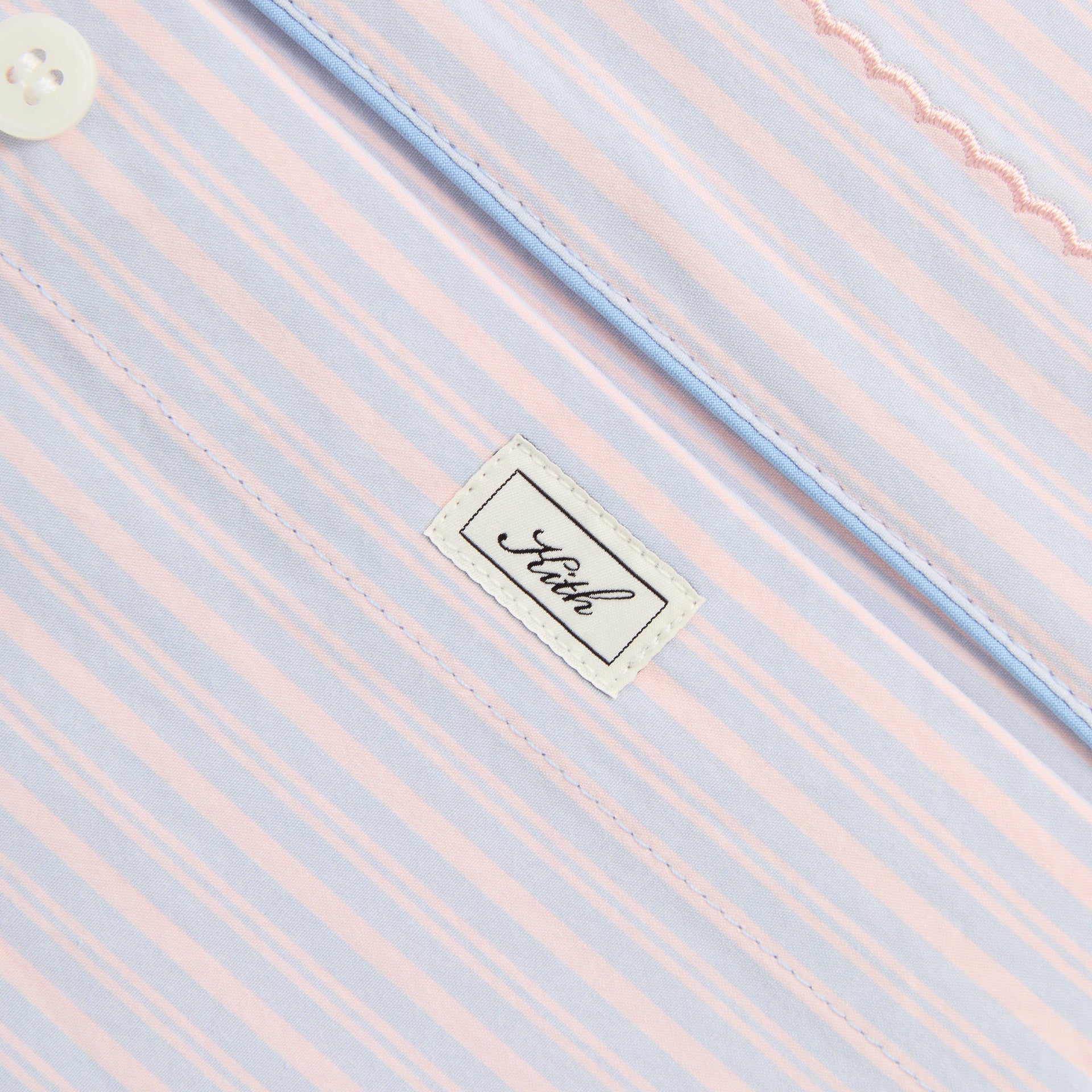 Kith Striped Poplin Georgie Shirt - Hydrangea