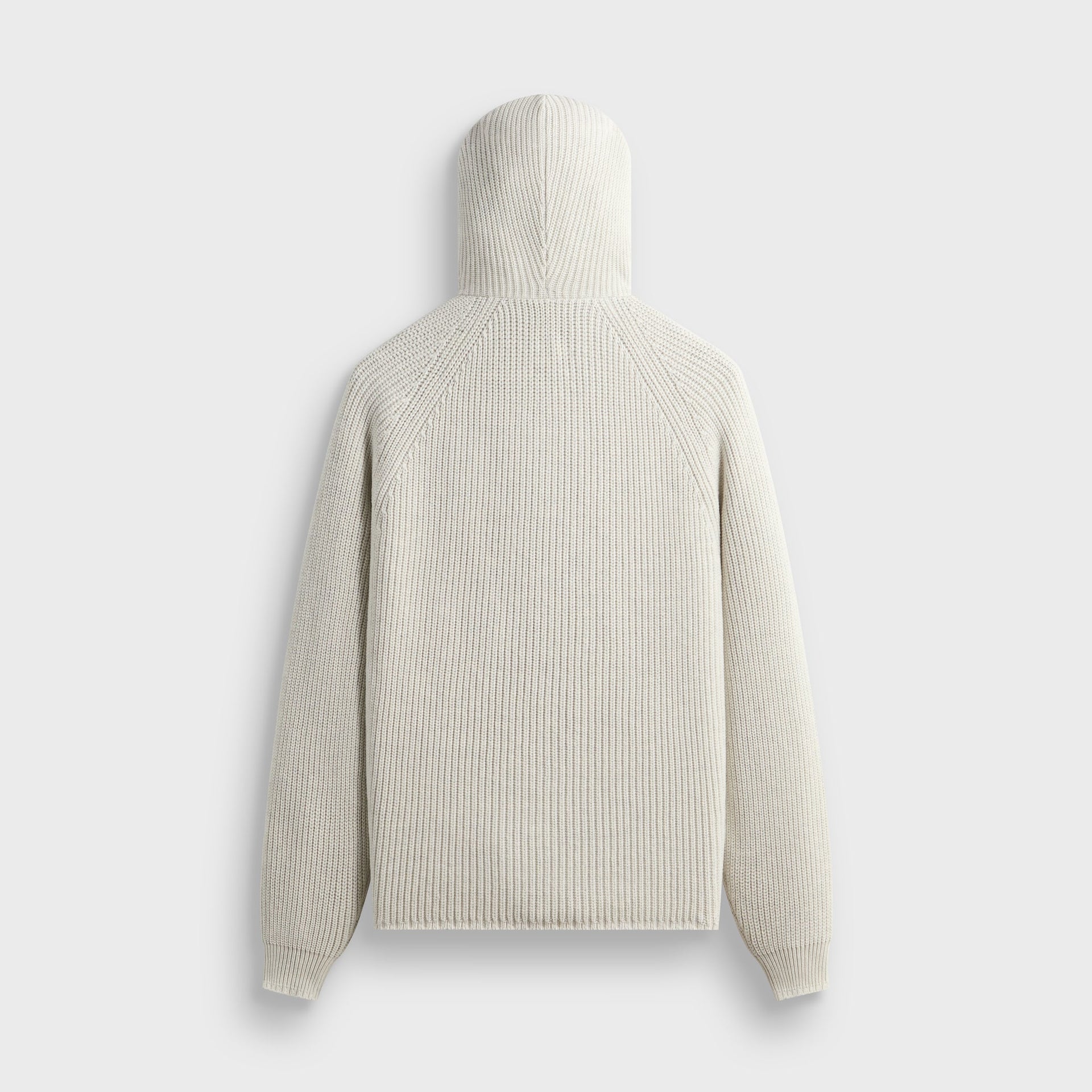 Kith Full Zip Knit Miles Hoodie - Light Heather Grey
