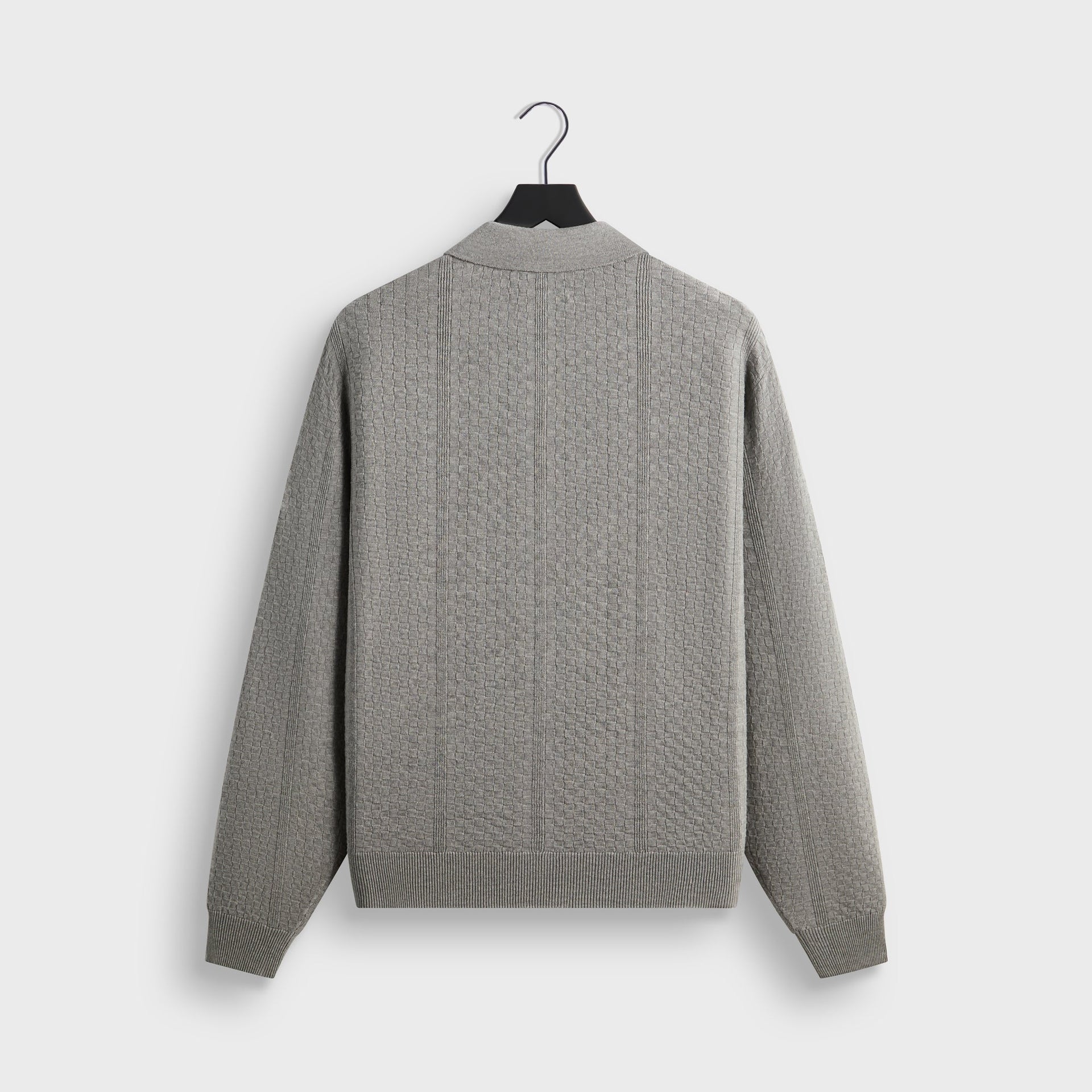 Kith Long Sleeve Tilden Pullover - Medium Heather Grey