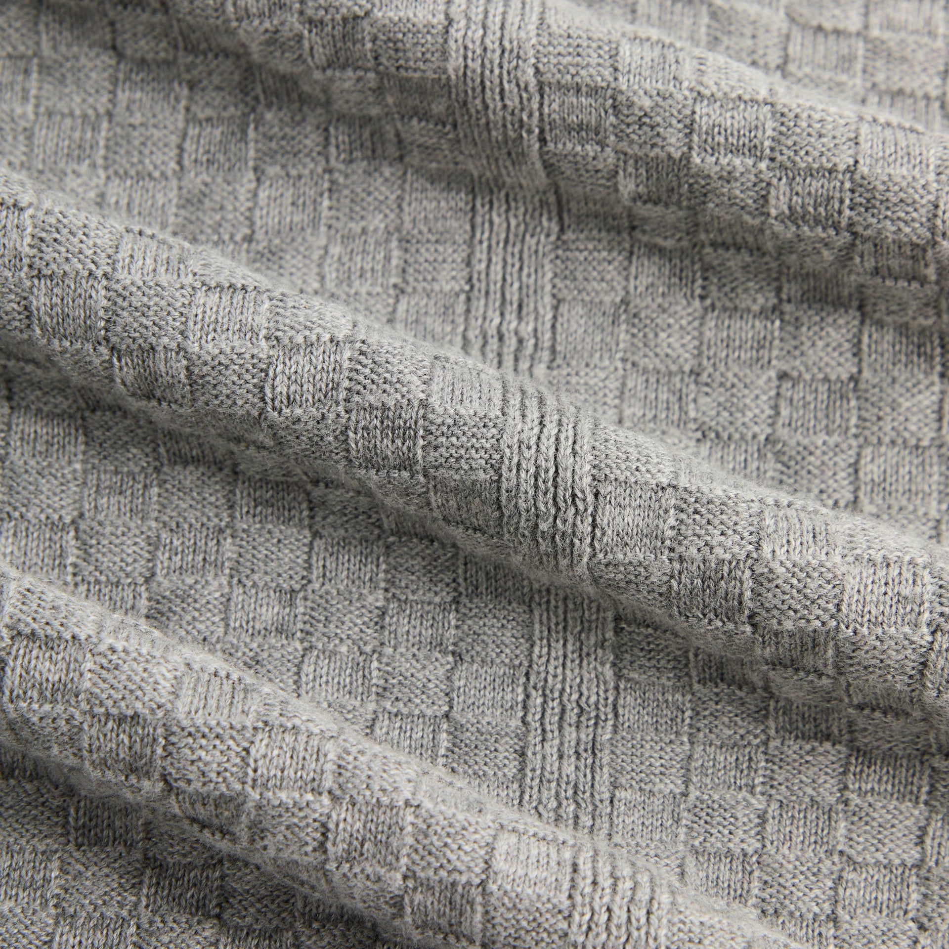 Kith Long Sleeve Tilden Pullover - Medium Heather Grey