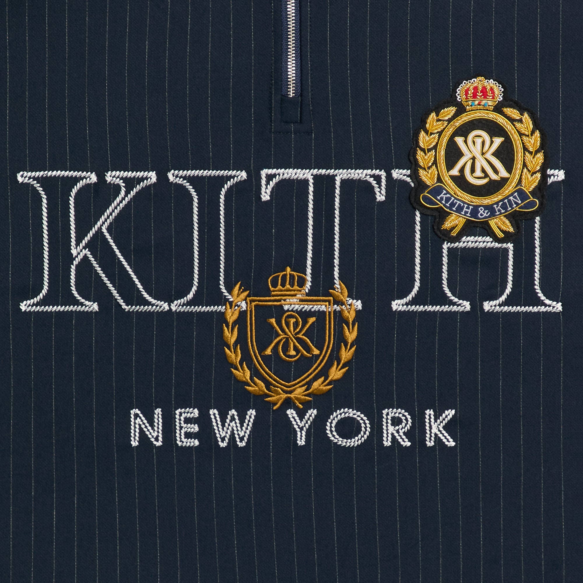 Kith Double Weave Nelson Quarter Zip - Nocturnal – Kith Japan