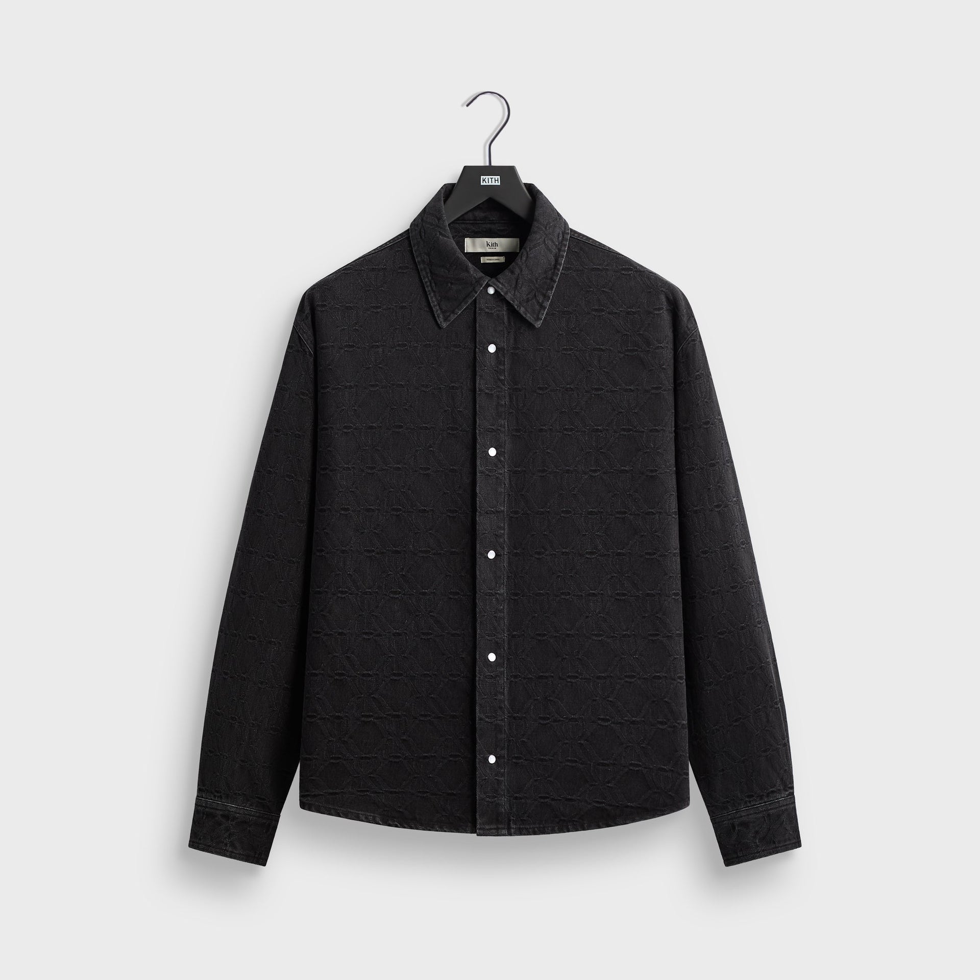 Kith Jacquard Crest Apollo Shirt - Black