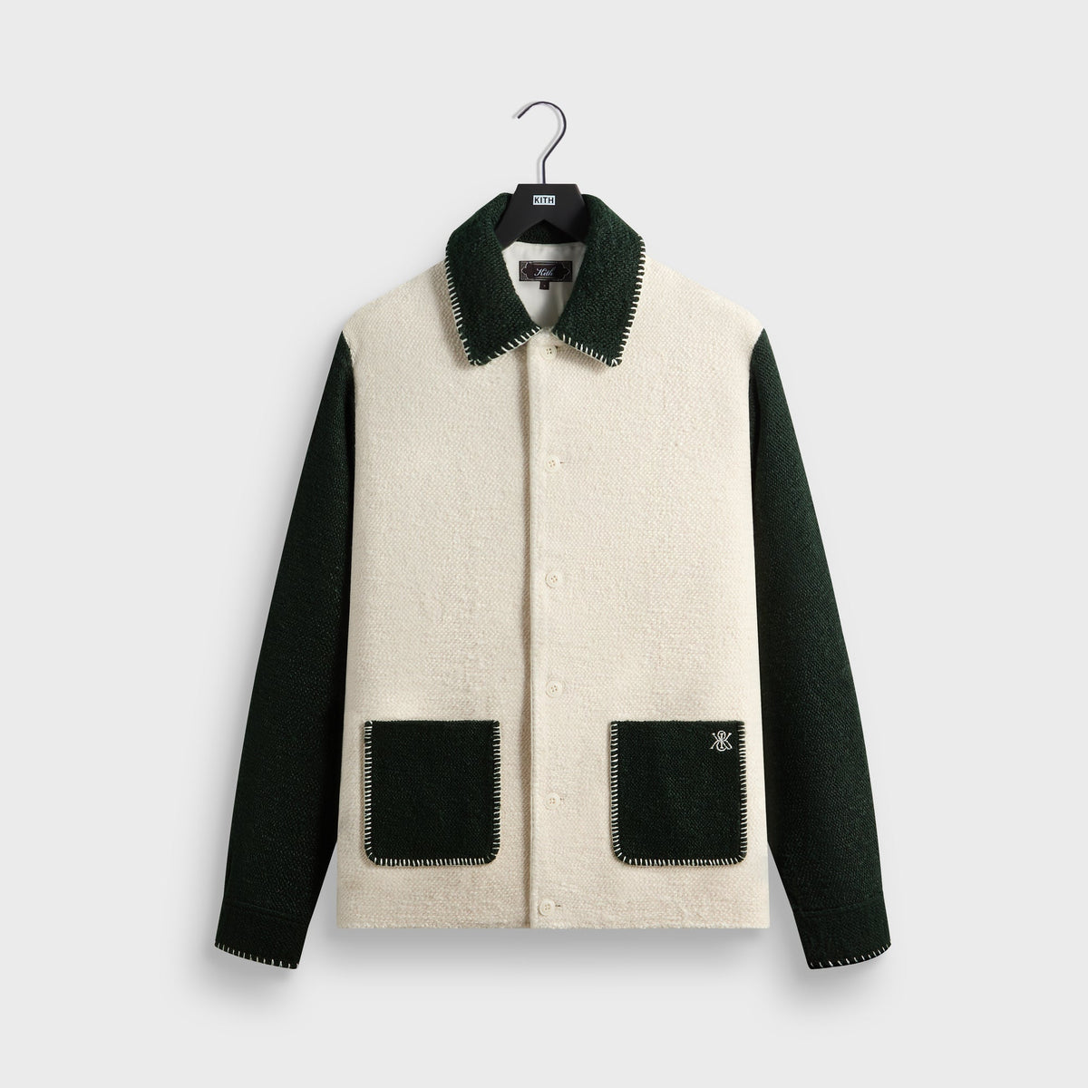 Kith Boucle Boxy Collared Overshirt - Sandrift