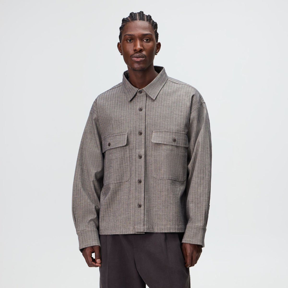 Kith Herringbone Dobby Henson Buttondown - Palomino
