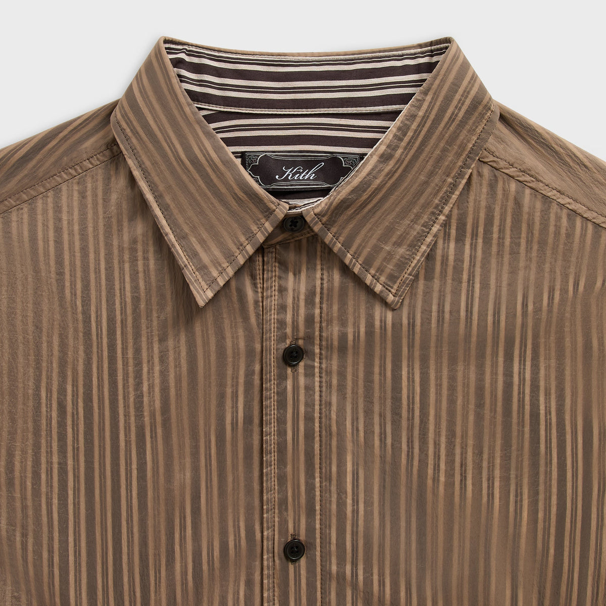 Kith Layered Stripe Georgie Shirt - Gobi