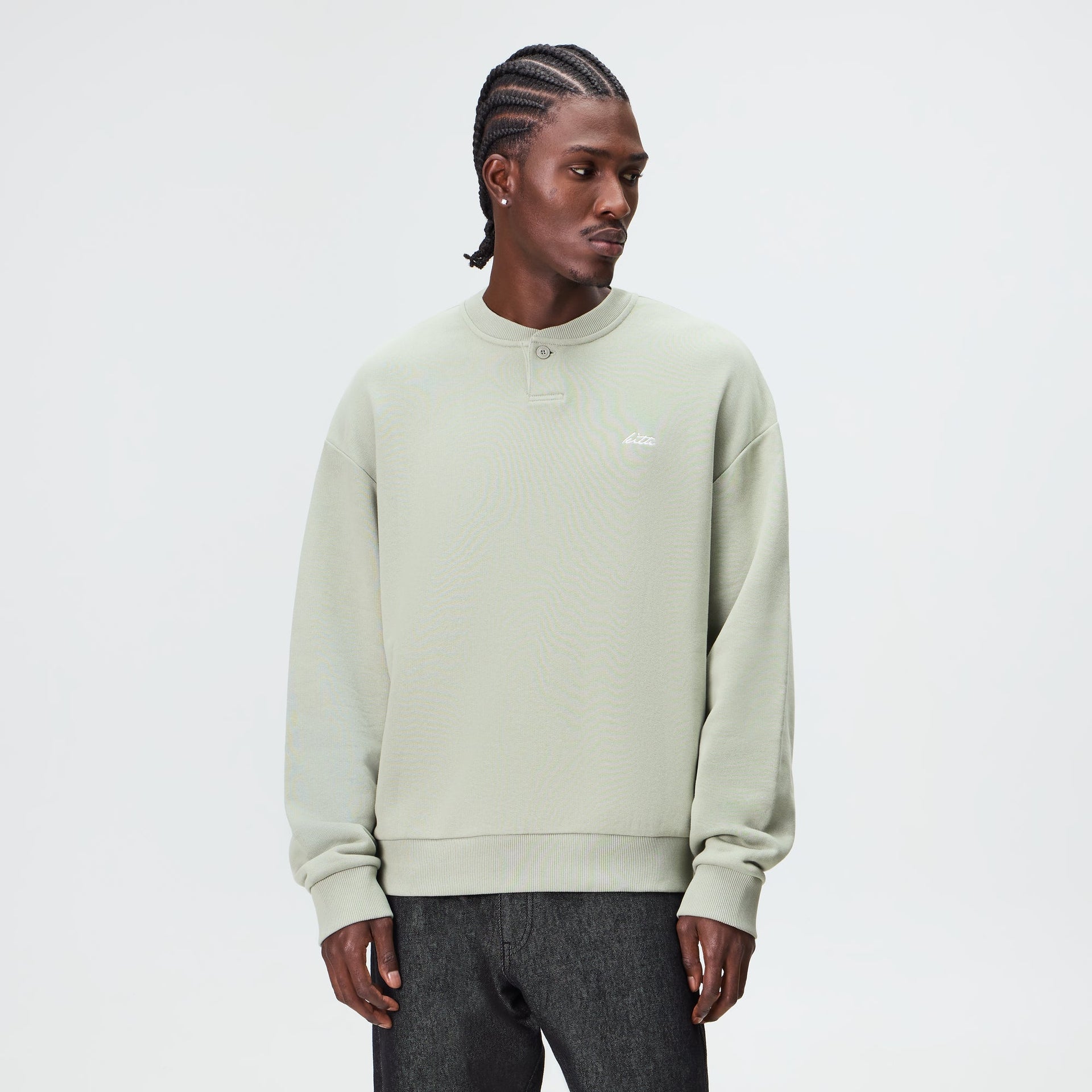 Kith Heavy Loop Henley Nelson Pullover - Haze