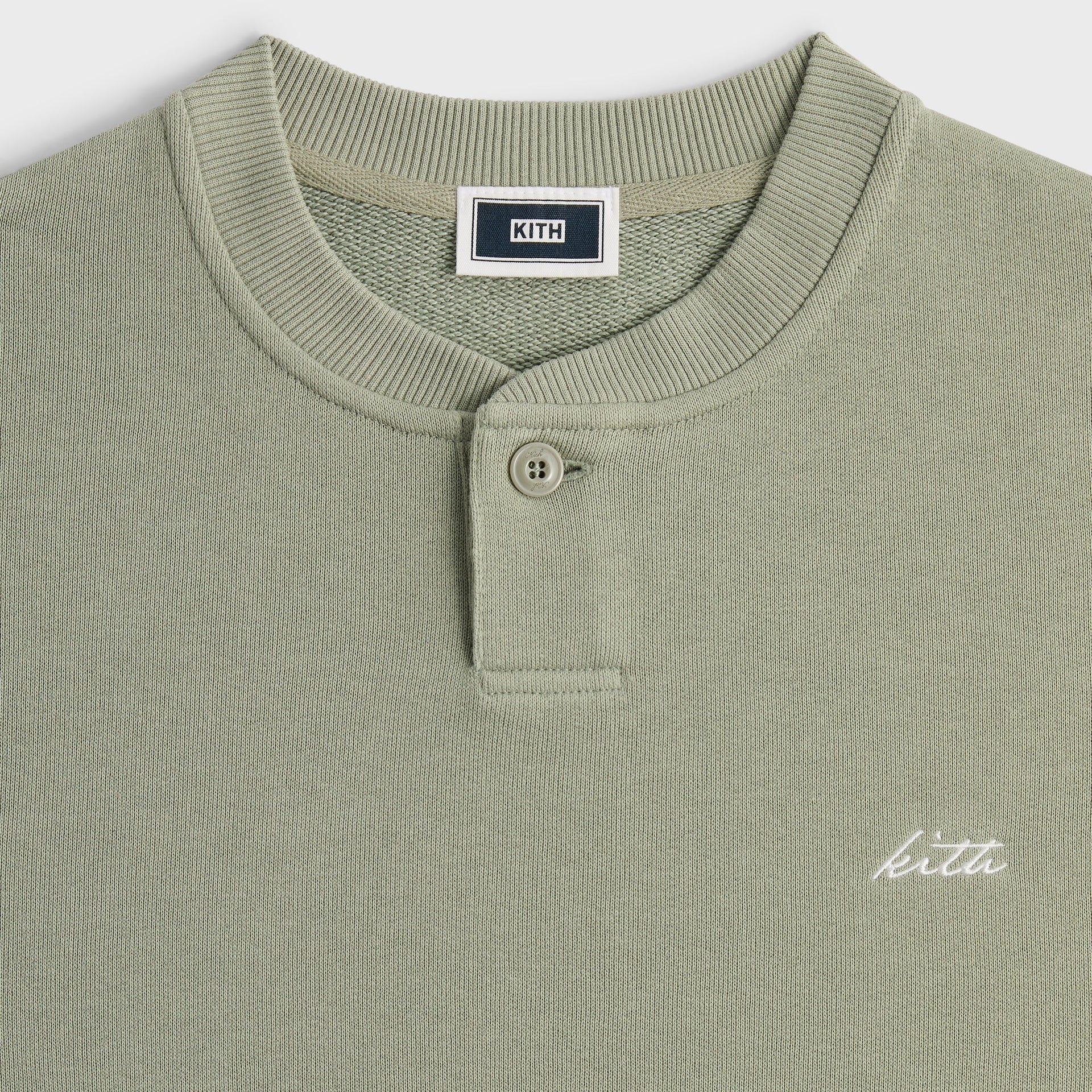 Kith Heavy Loop Henley Nelson Pullover - Haze - PH