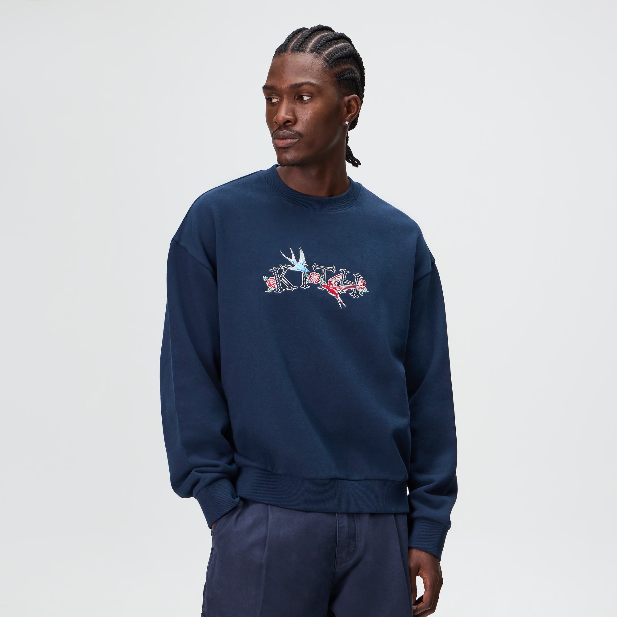Kith Swallow Rose Nelson Crewneck - Nocturnal – Kith Japan