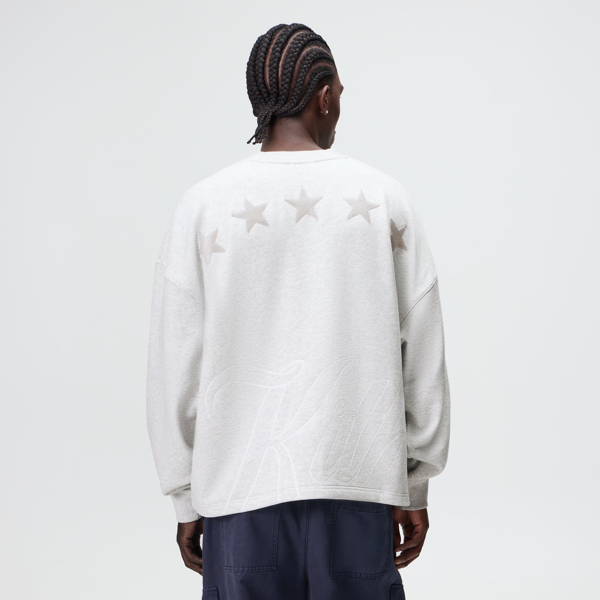 Kith Varsity Lawson Crewneck - Light Heather Grey – Kith Japan