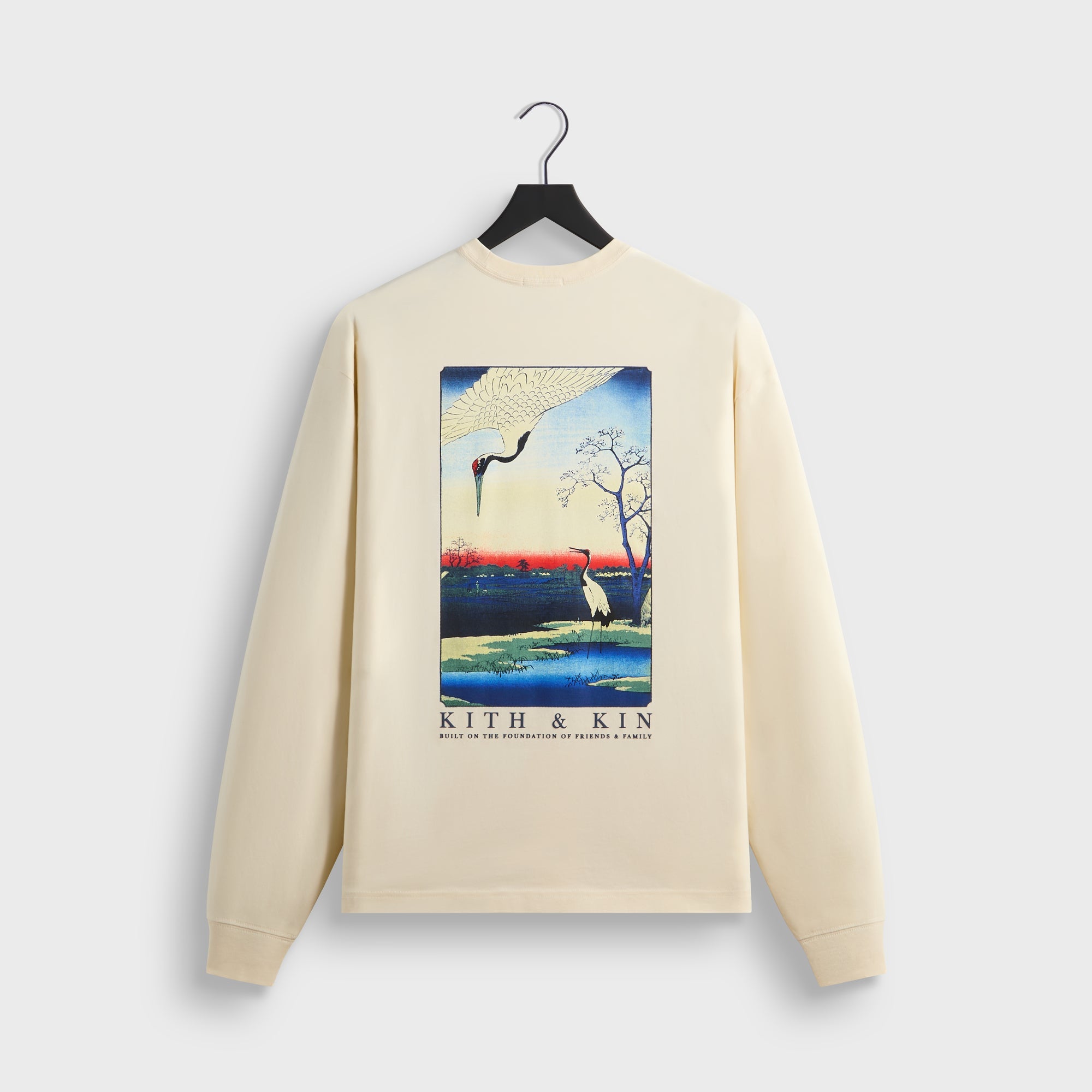 Kith Crane Horizon Long Sleeve Pocket Tee - Sandrift – Kith Japan