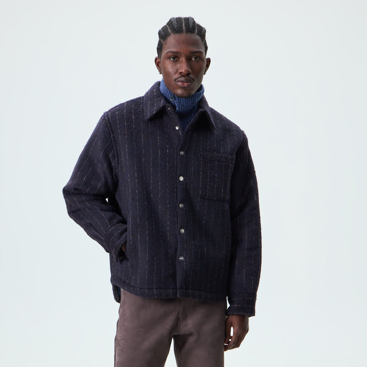 Kith Brushed Sheridan Shirt Jacket - Nocturnal