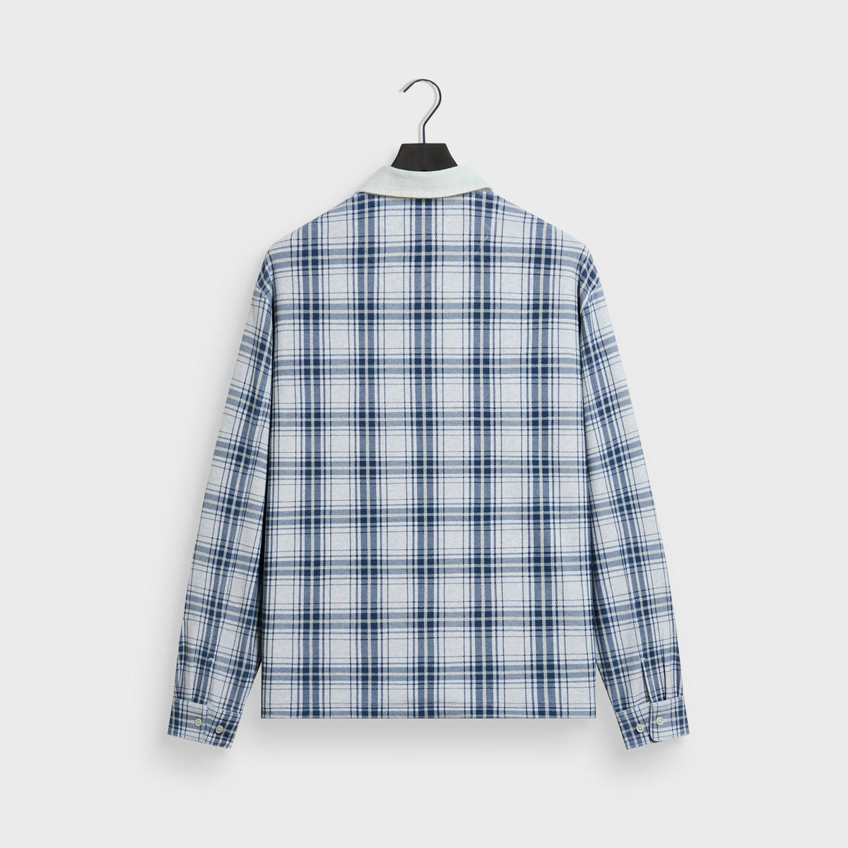 Kith Plaid Jersey Kurt Quarter Zip - Light Heather Grey