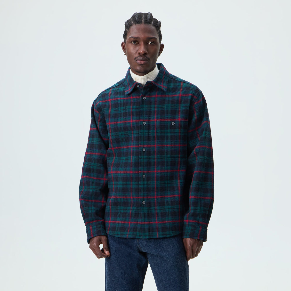 Kith Waffle Plaid Tomas Buttondown Shirt - Black