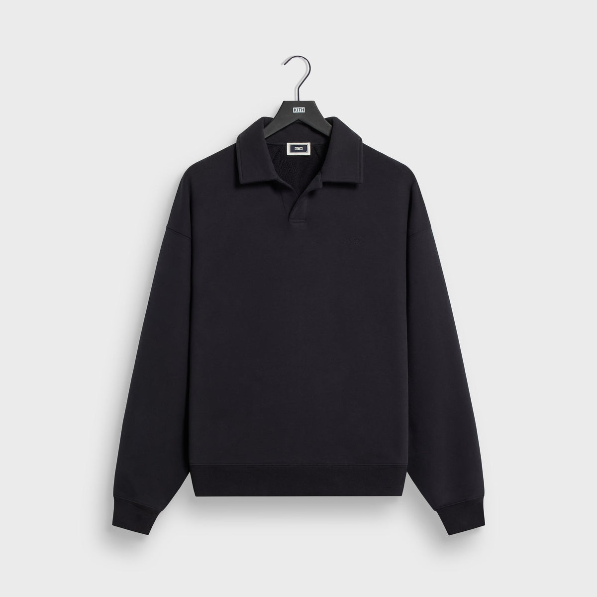 Kith Sueded French Terry Nelson Rugby Pullover - Black