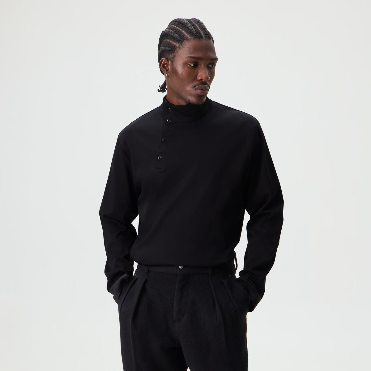 &Kin Interlock Cyrus Turtleneck - Black