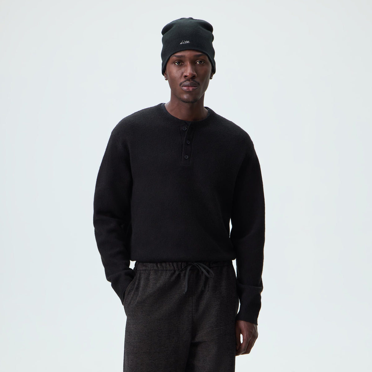 Kith Harmon Henley Sweater - Black