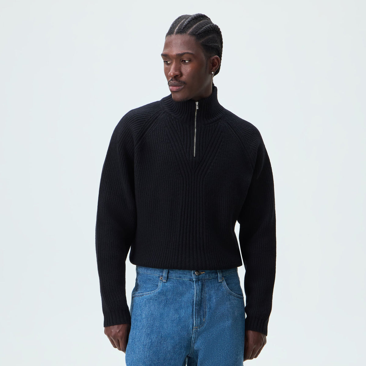 Kith Marled Copeland Quarter Zip - Black