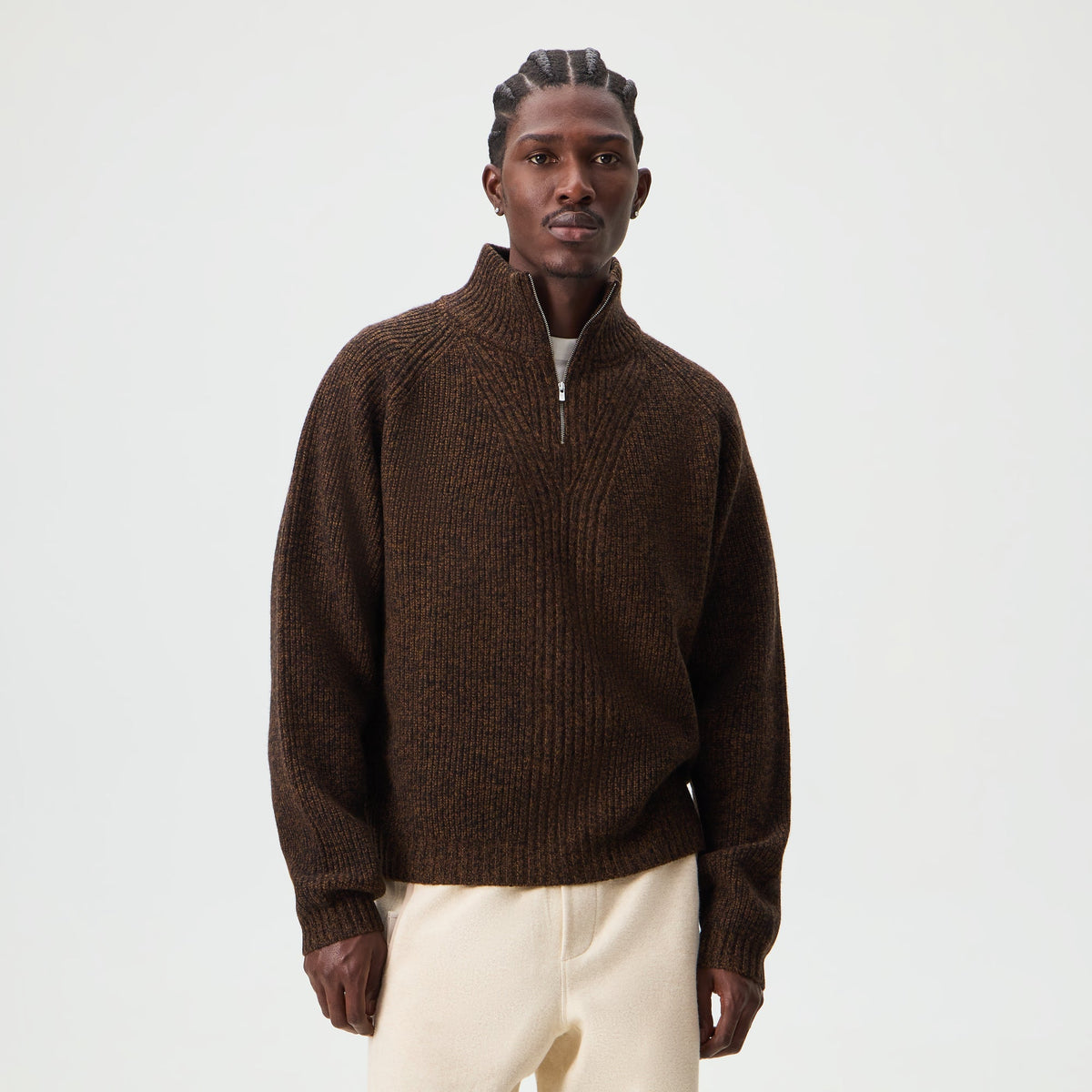Kith Marled Copeland Quarter Zip - Kindling