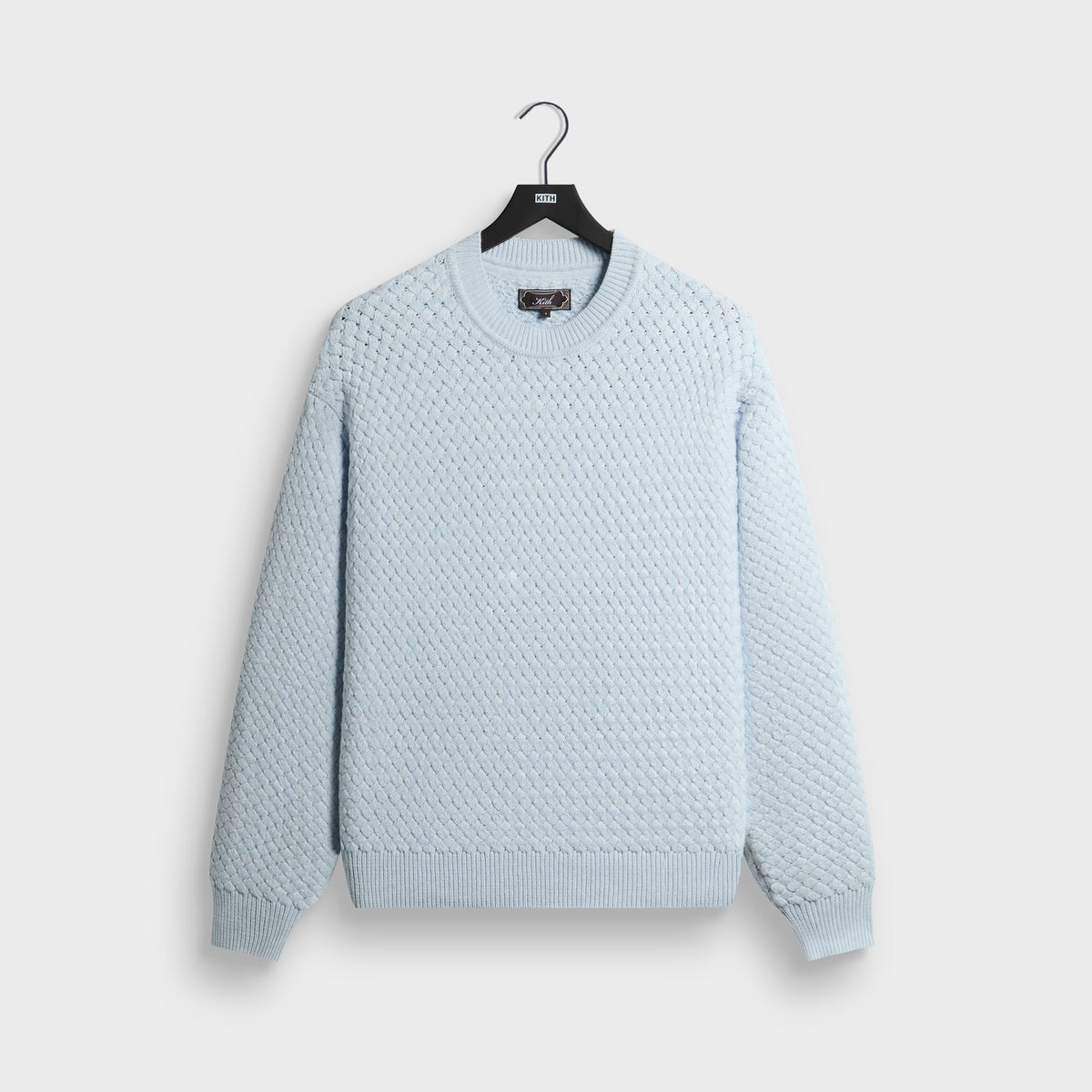 Kith Basketweave Lewis Crewneck - Light Blue Heather