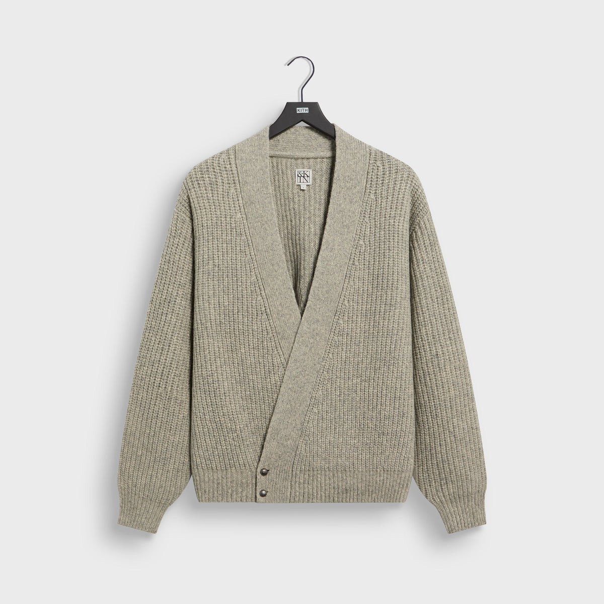 &Kin Charles Crossover Cardigan - Heather Grey