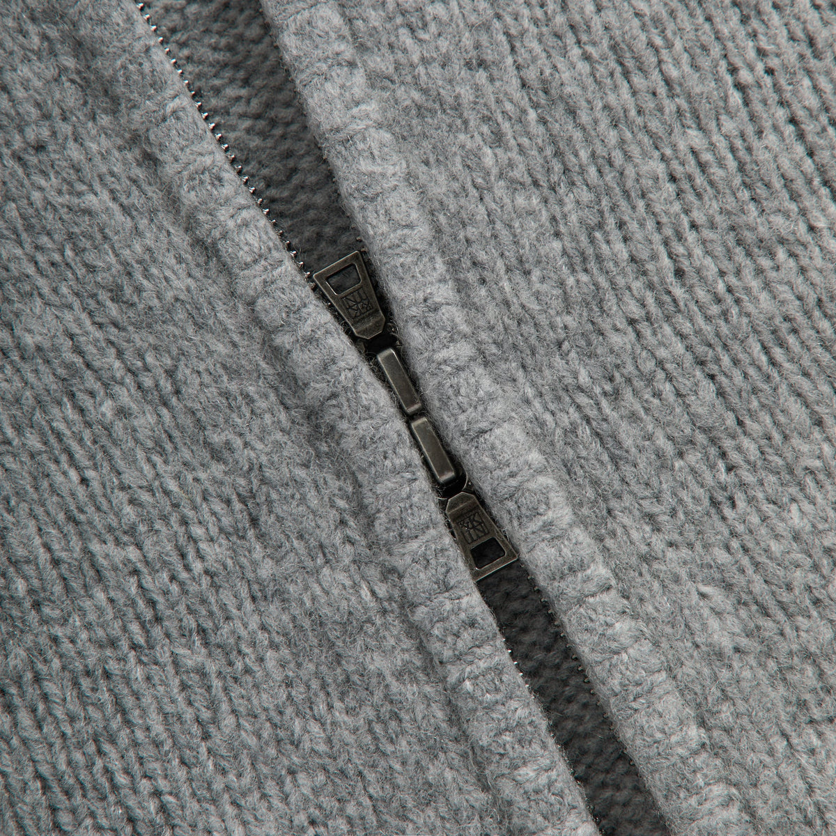 &Kin Wool Cashmere Lionel Full Zip Hoodie - Heather Grey