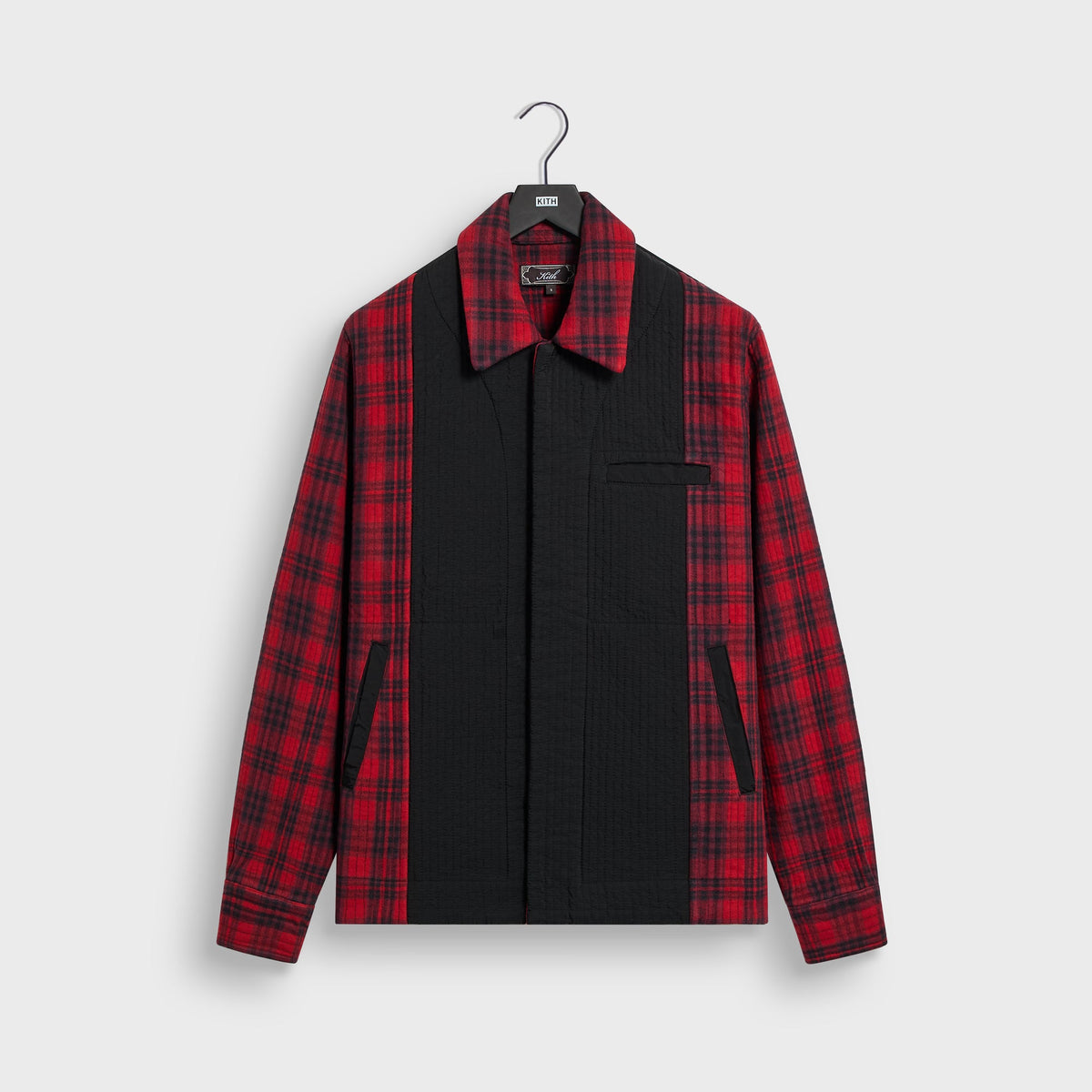 Kith Quilted Flannel Boxy Collared Overshirt - Allure