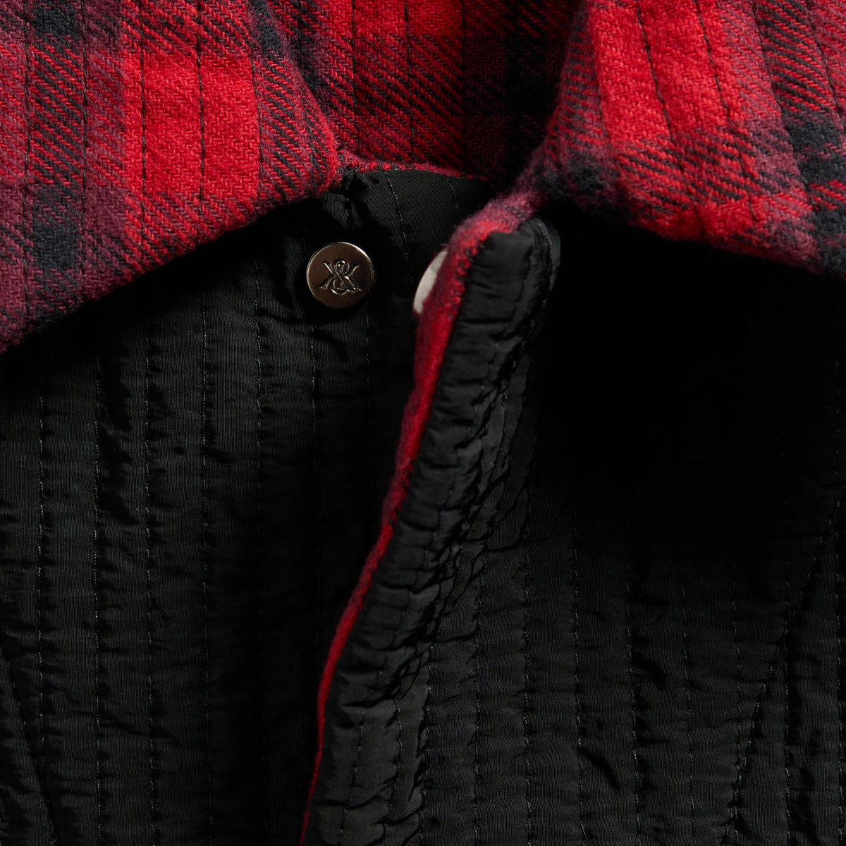 Kith Quilted Flannel Boxy Collared Overshirt - Allure
