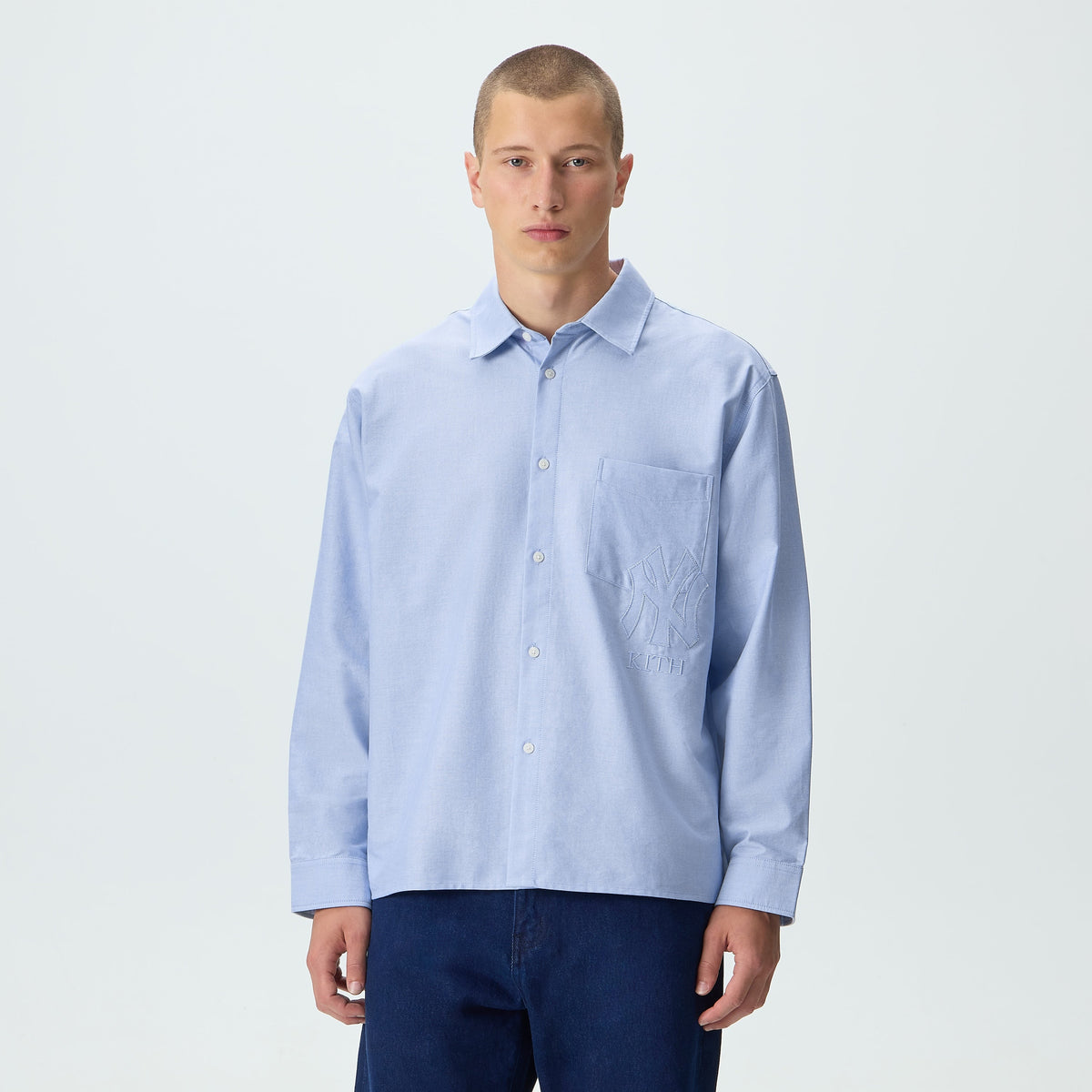 Kith for the New York Yankees Oxford Deon Overshirt - Equilibrium