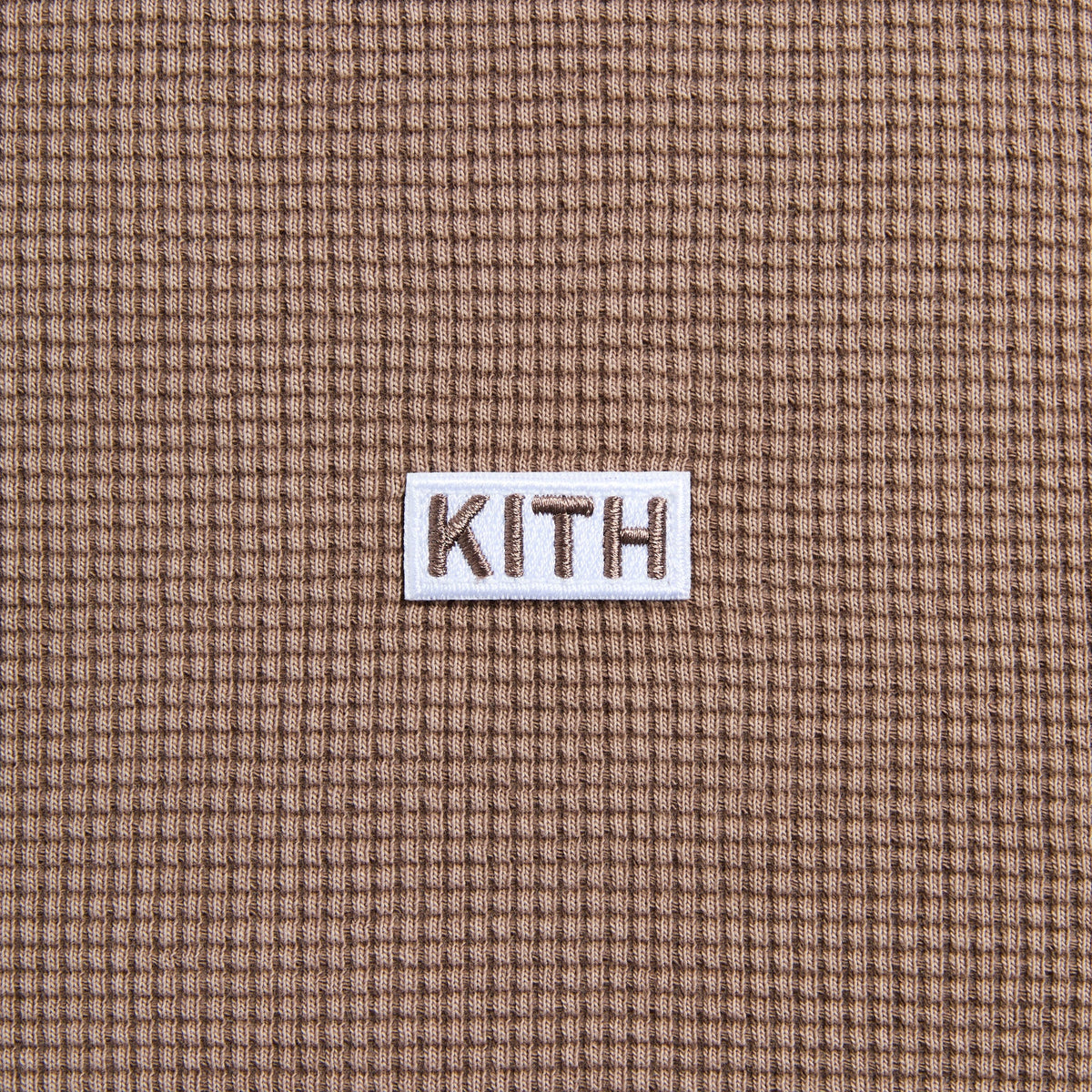 Kith Long Sleeve Waffle Albie Henley - Quicksand