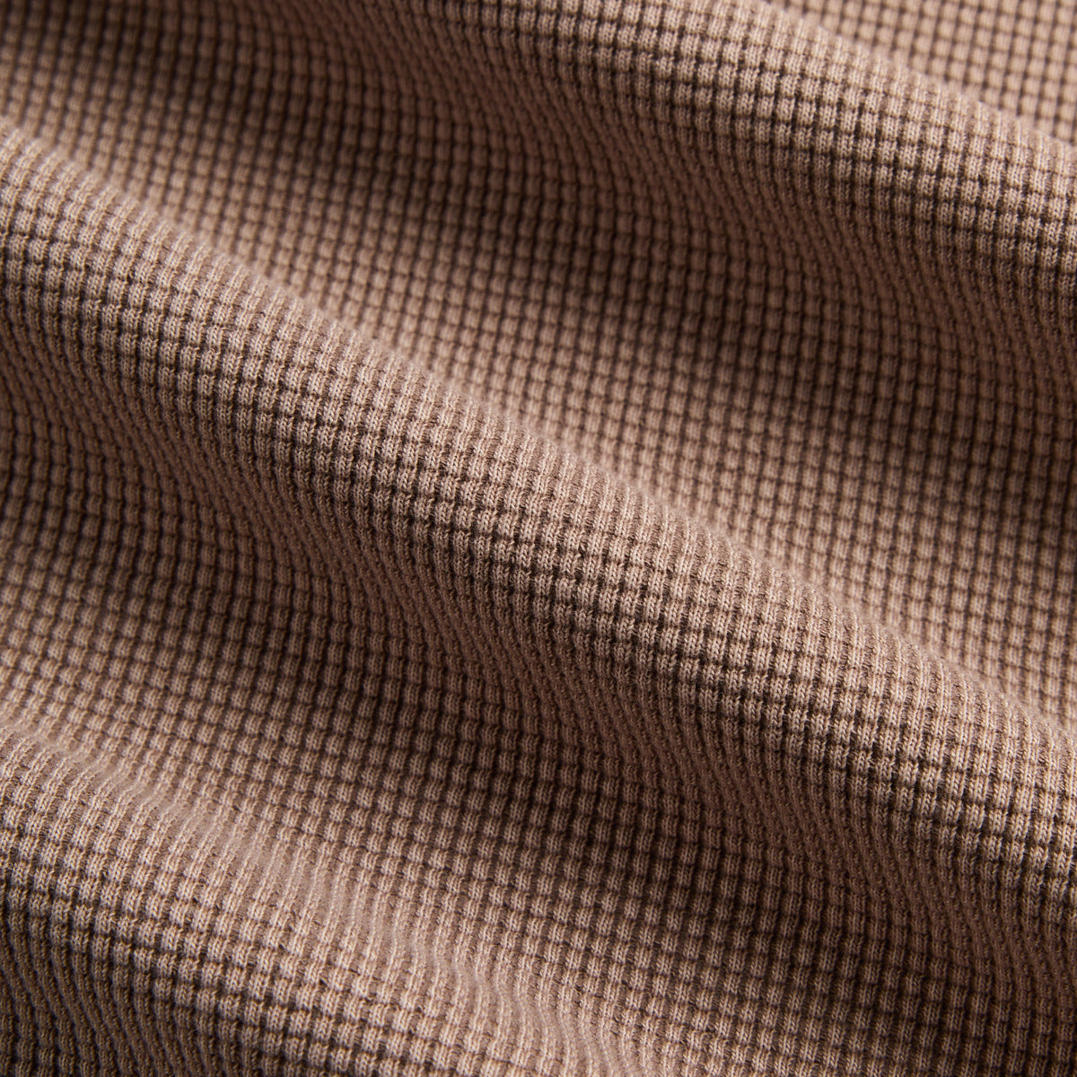 Kith Long Sleeve Waffle Albie Henley - Quicksand