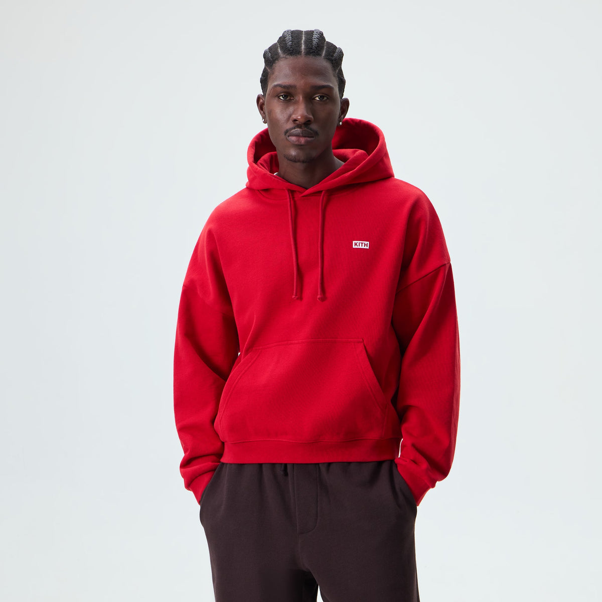 Kith Braxton Full Zip Hoodie - Grenadine
